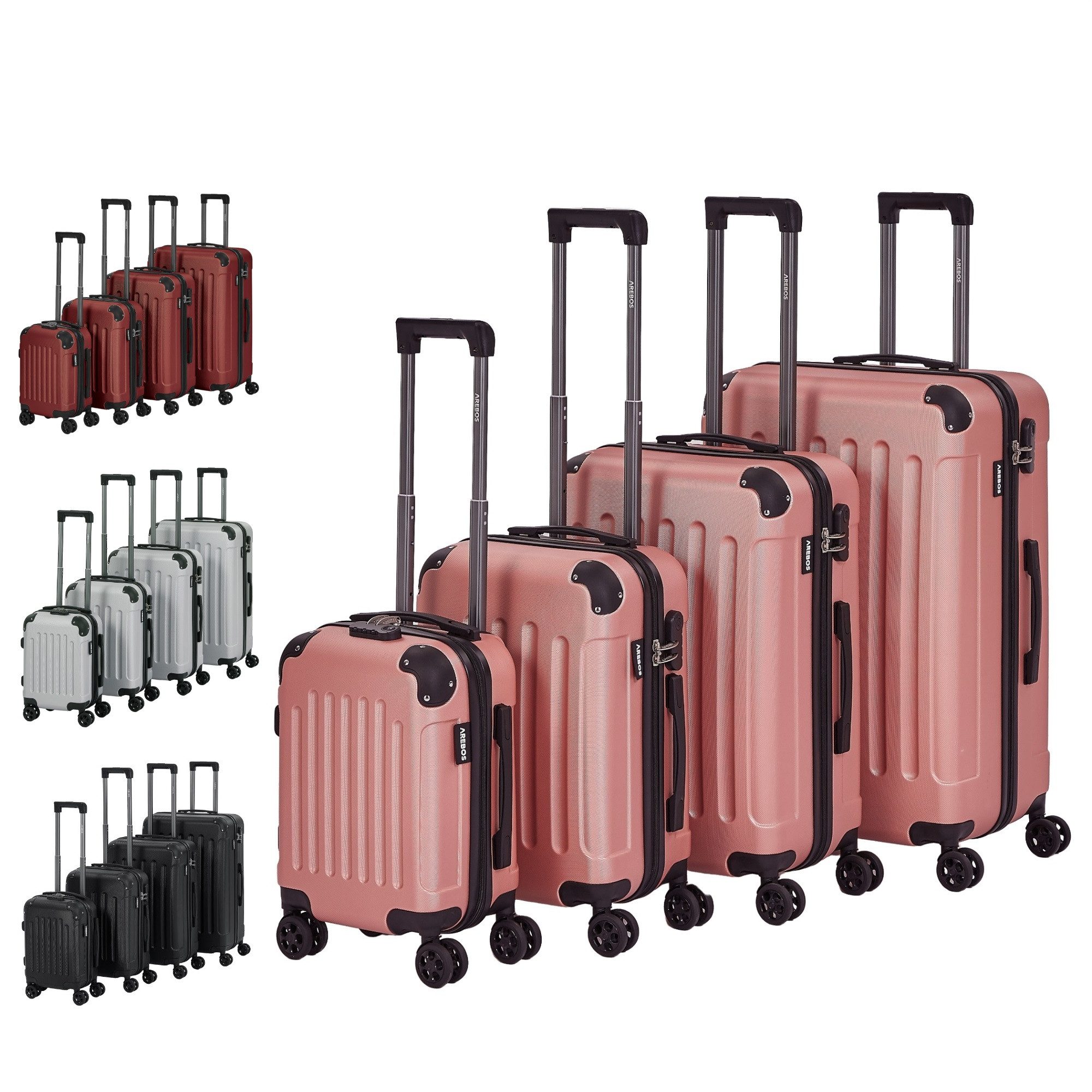 Arebos Kofferset Reisekoffer 4er Set Hartschalen günstig online kaufen