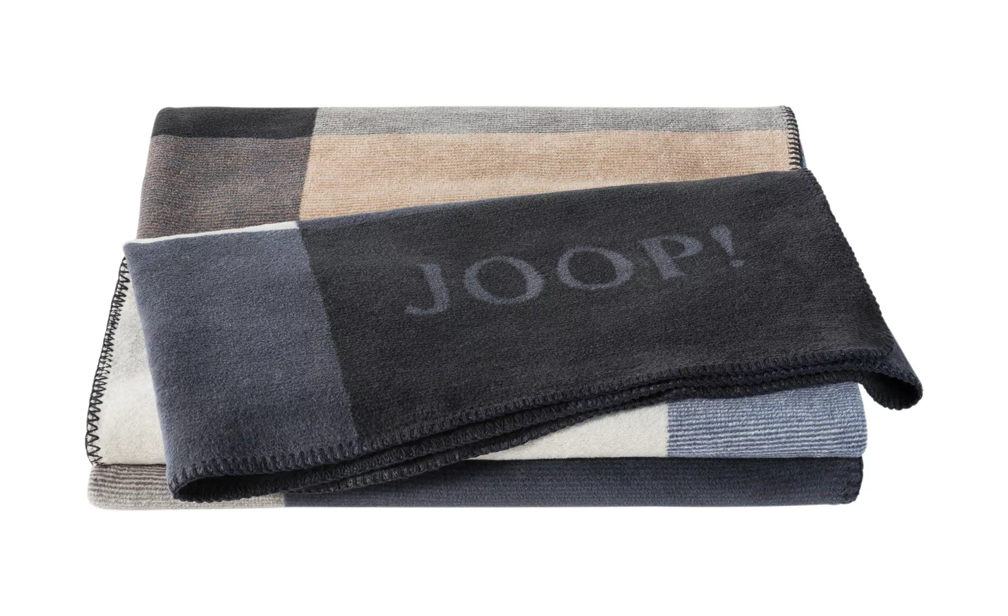 JOOP! Wohndecke  Mosaic - blau - 58% Baumwolle, 35% Polyacryl, 7% Polyester günstig online kaufen