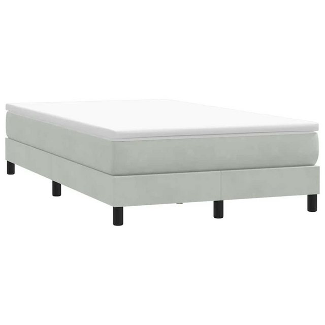 vidaXL Bett Boxspringbett ohne Matratze Hellgrau 120x220 cm Samt günstig online kaufen