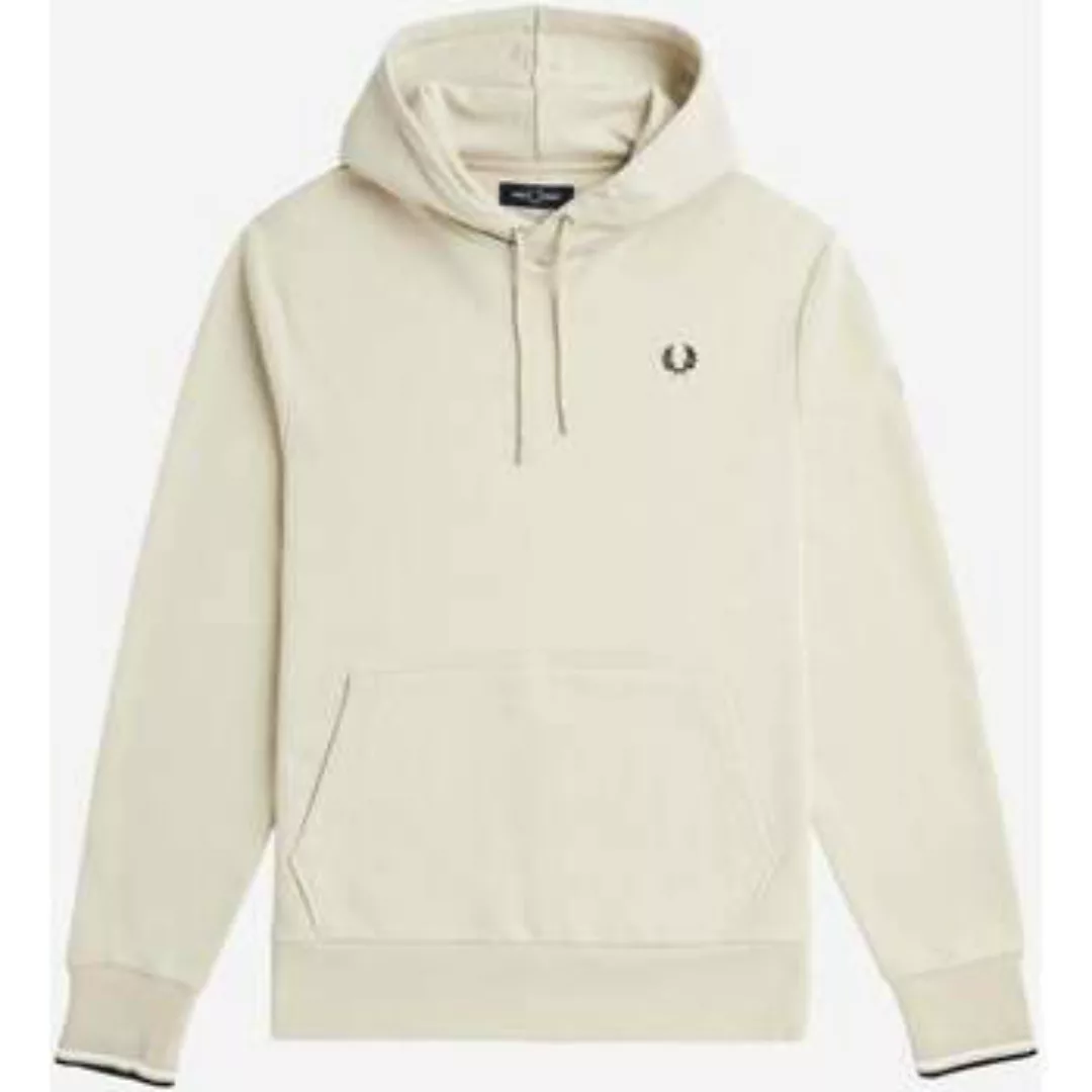 Fred Perry  Sweatshirt Kapuzenpullover mit Streifen – Haferflockenschwarz günstig online kaufen