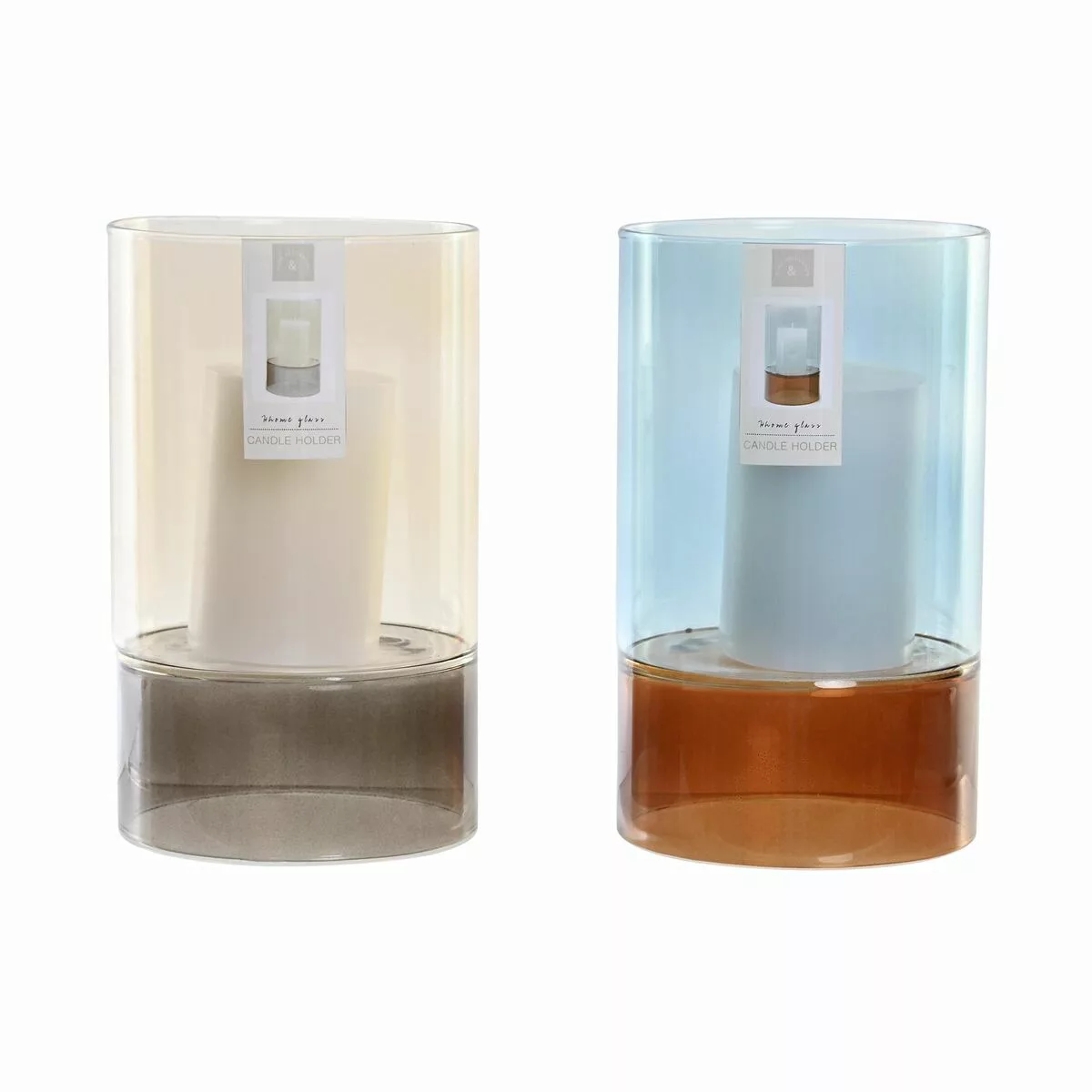 Kerzenschale Dkd Home Decor Kristall Zweifarbig Wachs (2 Stück) (13 X 13 X günstig online kaufen