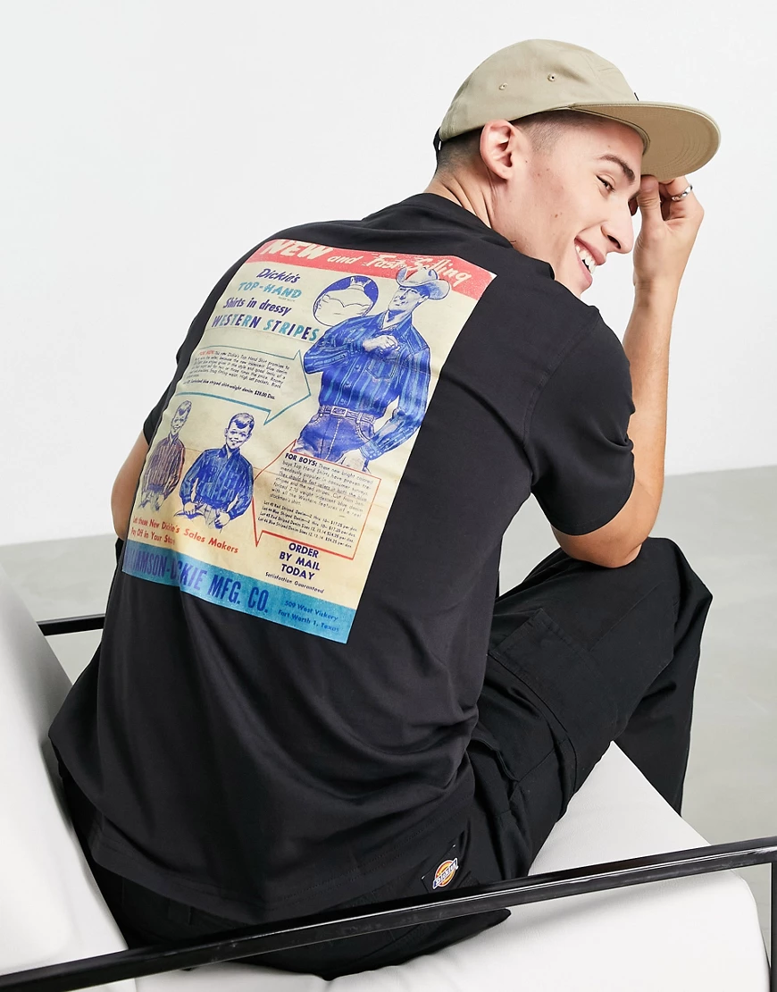Dickies – Success – T-Shirt mit Rückenprint in Schwarz günstig online kaufen