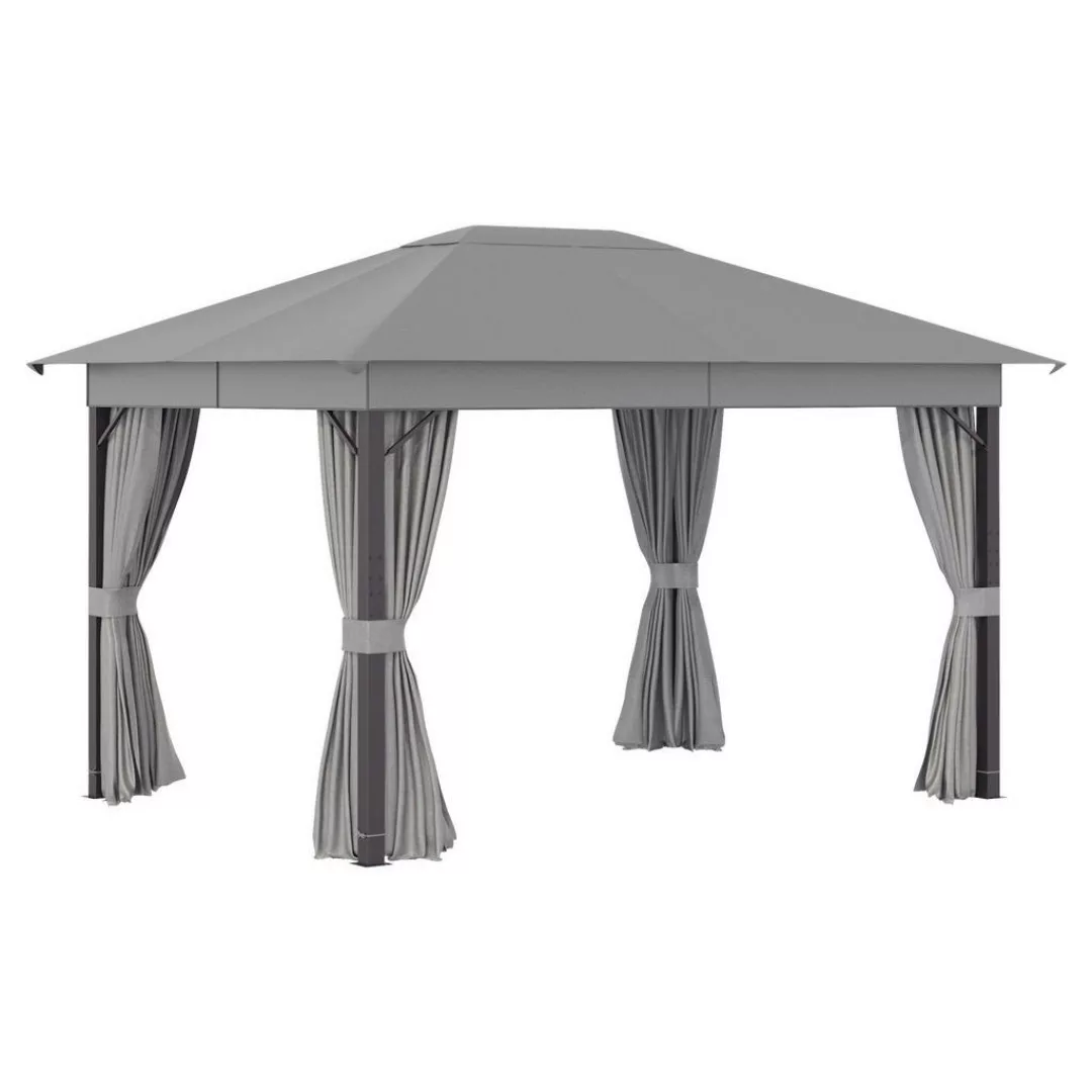 Outsunny Pavillon grau Aluminium B/H/L: ca. 300x270x400 cm günstig online kaufen