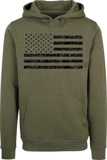 Baddery Kapuzenpullover US Army Hoodie: "Black Flag", hochwertiger Siebdruc günstig online kaufen