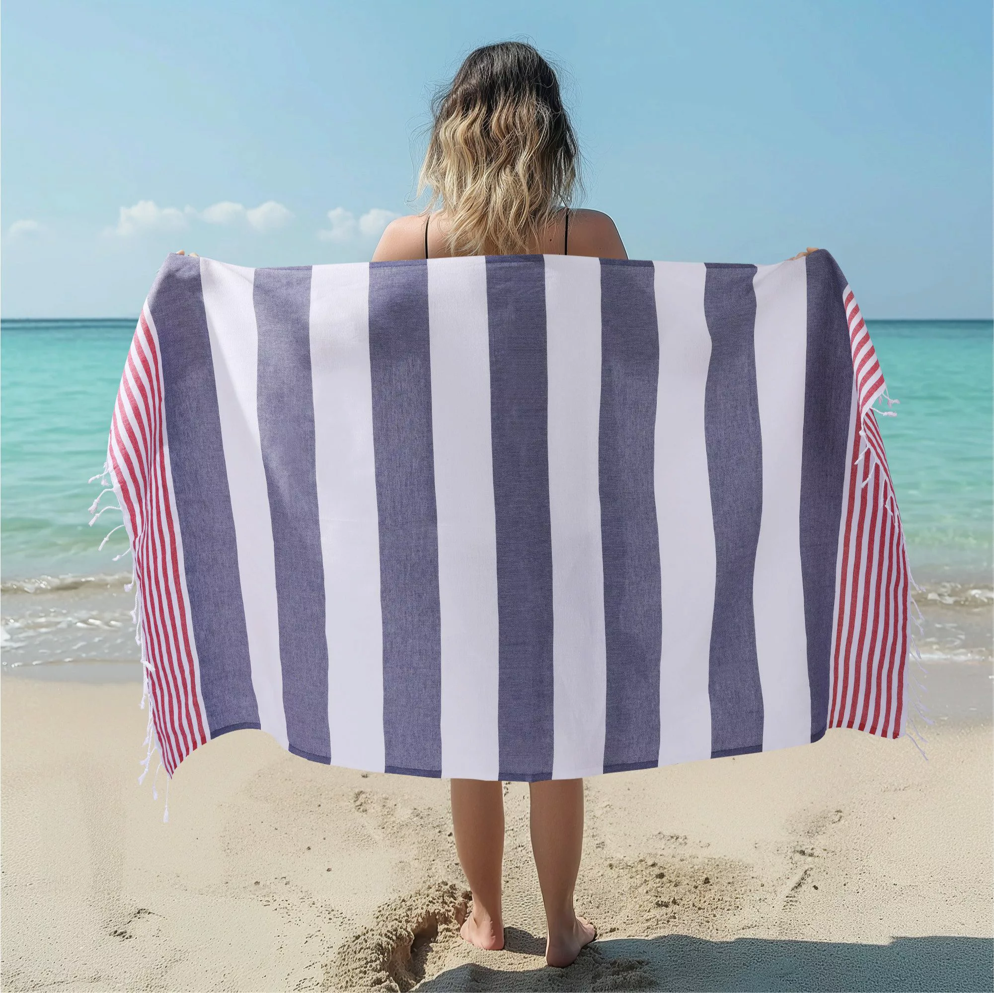 JEMIDI Strandtuch Saunatuch Damen 100x180cm Hamamtuch günstig online kaufen
