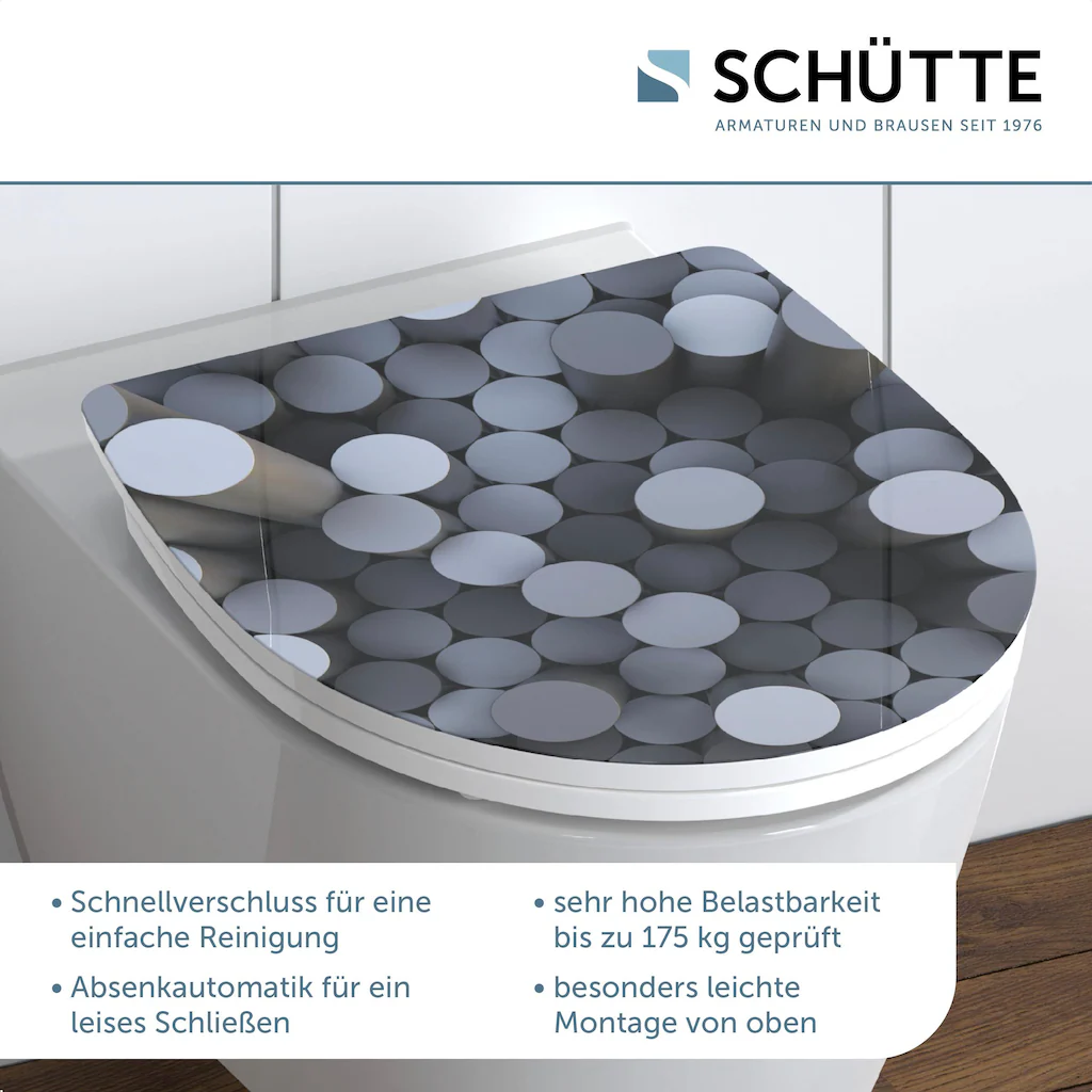 Schütte WC-Sitz "Round Dips", Duroplast, Absenkautomatik, Schnellverschluss günstig online kaufen