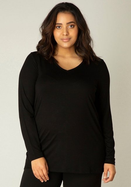 Base Level Curvy Langarmshirt Alize Weiche leicht glänzende Qualität günstig online kaufen