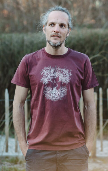 Shirt Aus Biobaumwolle Fairwear Für Herren "Fusion" In Washed Red günstig online kaufen