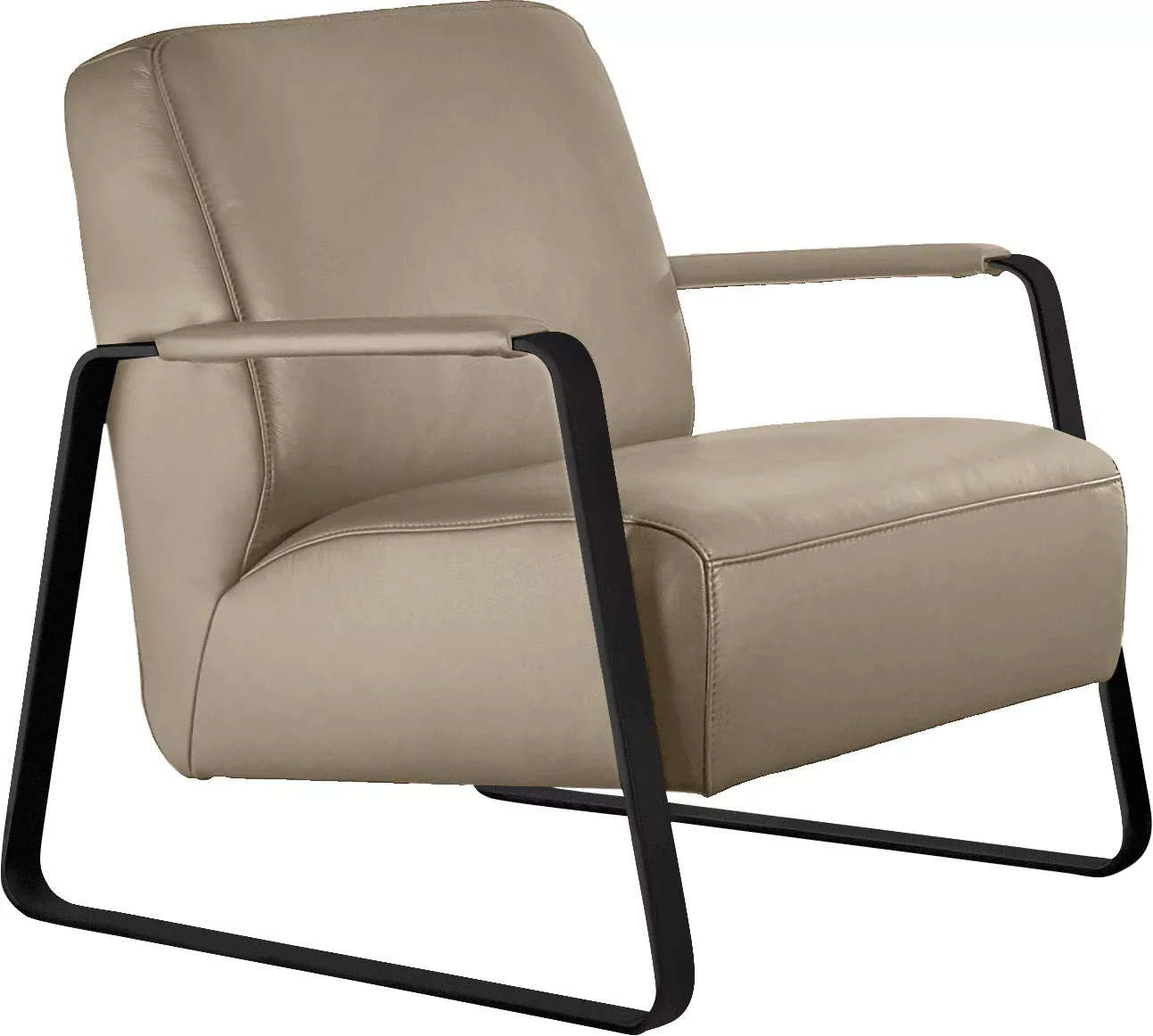 W.SCHILLIG Cocktailsessel »quadroo Loungesessel,«, mit bezogenen Armlehnen, günstig online kaufen