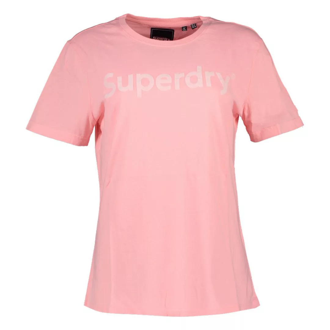 Superdry Reg Flock Kurzarm T-shirt XS Ballet Pink günstig online kaufen