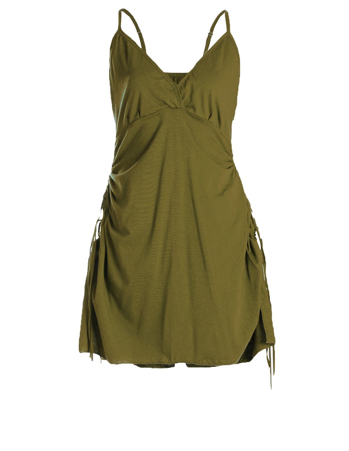 Vishes Sommerkleid Damen Bio-Baumwolle Spaghettiträger-Kleid Hippie, günstig online kaufen