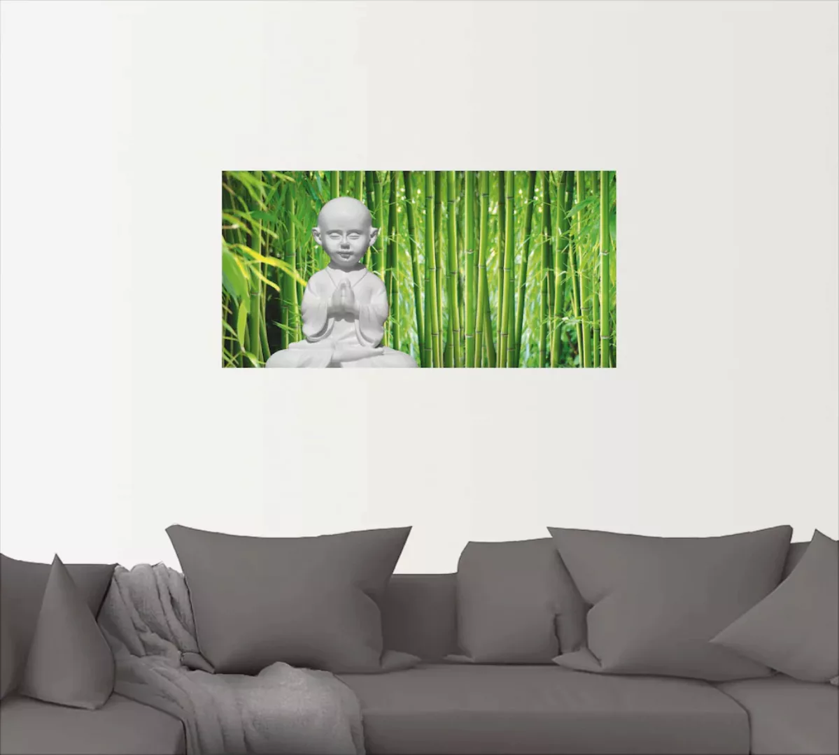 Artland Wandfolie »Buddha mit Bambus«, Religion, (1 St.), selbstklebend günstig online kaufen