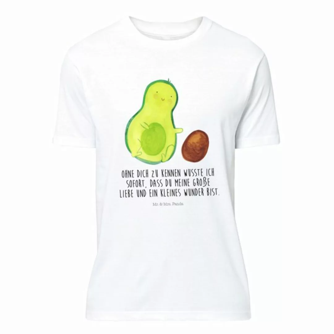 Mr. & Mrs. Panda T-Shirt Avocado rollt Kern - Weiß - Geschenk, Gesund, Vegg günstig online kaufen