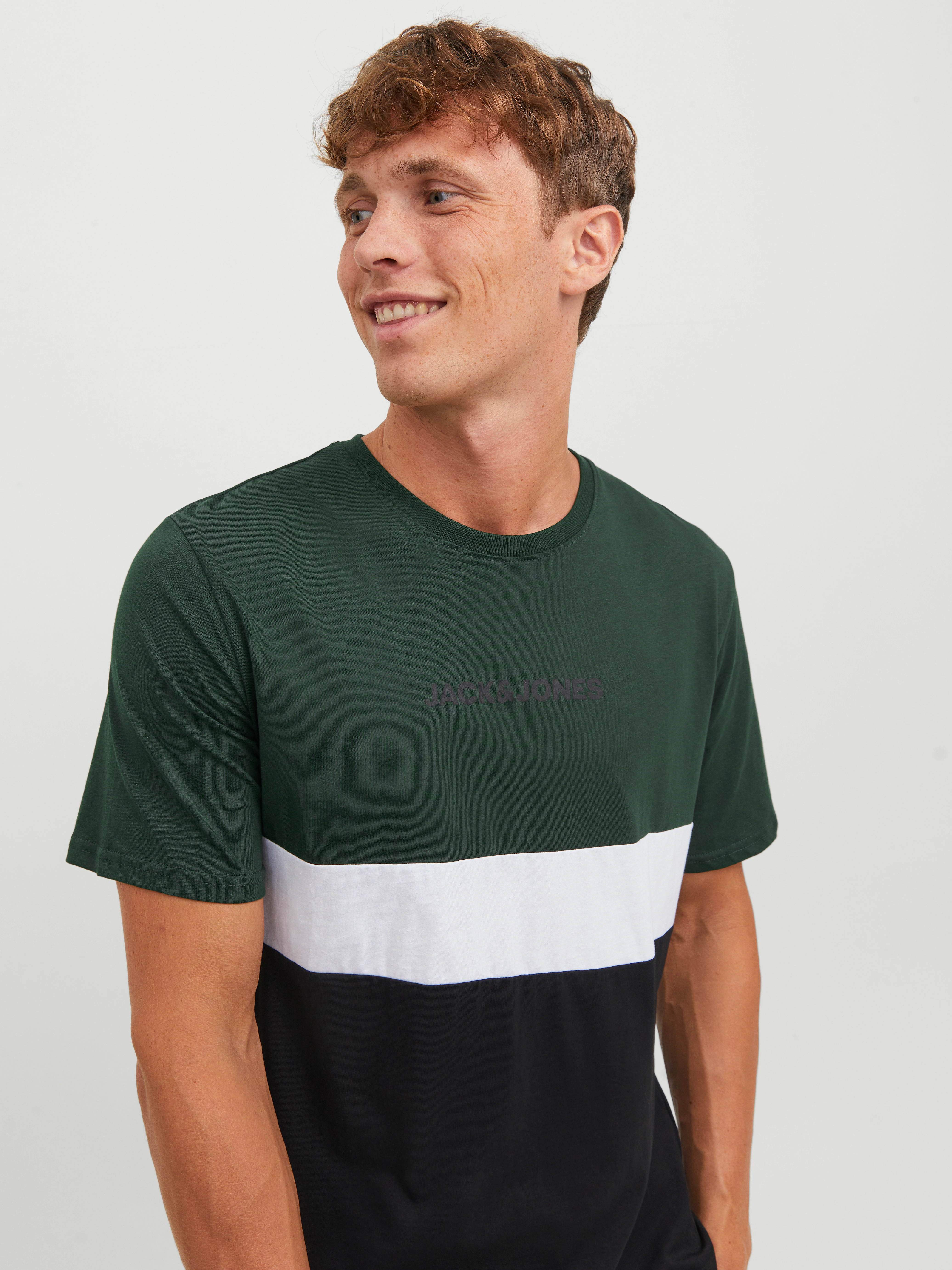 Jack & Jones Rundhalsshirt "JJEREID BLOCKING TEE SS NOOS" günstig online kaufen