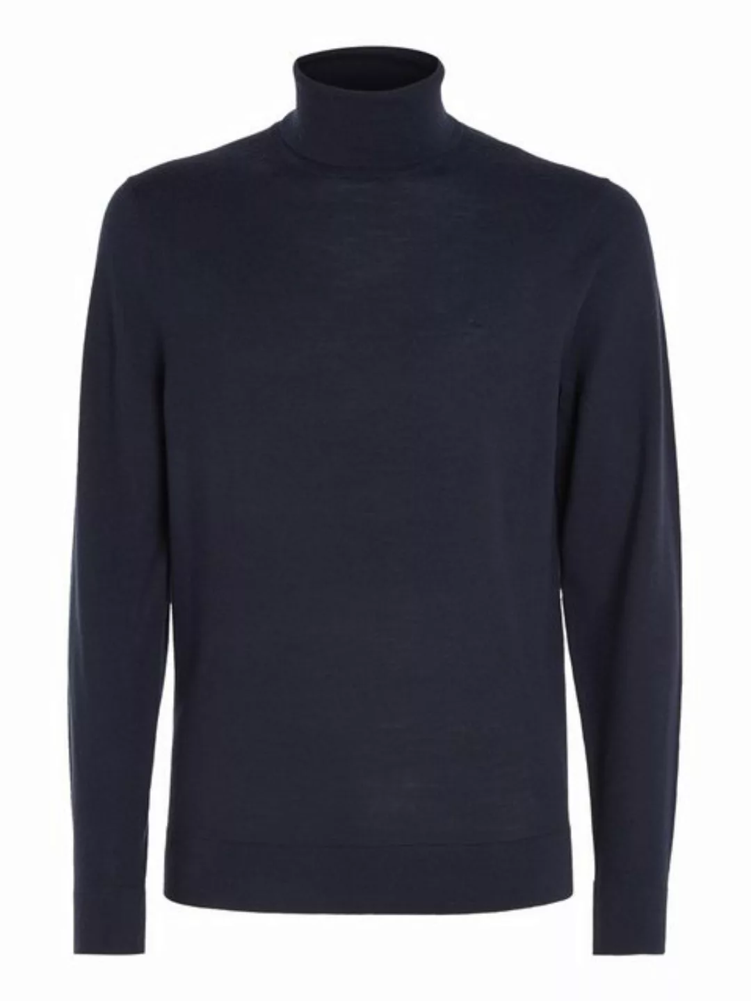 Calvin Klein Rollkragenpullover SUPERIOR WOOL TURTLE NECK mit Logostickerei günstig online kaufen