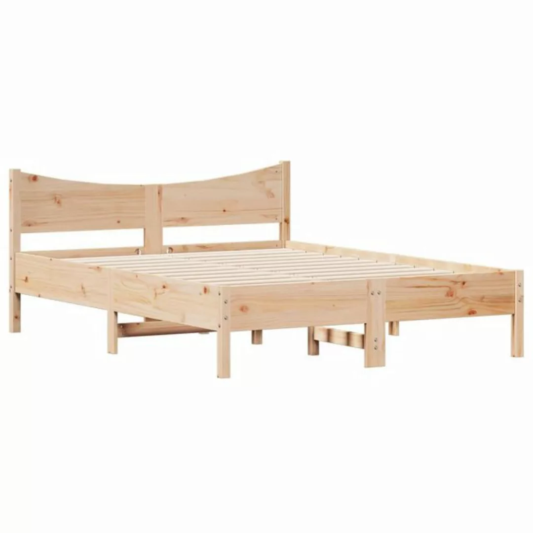 vidaXL Bettgestell Massivholzbett 140x190 cm Kiefer Bett Bettgestell günstig online kaufen