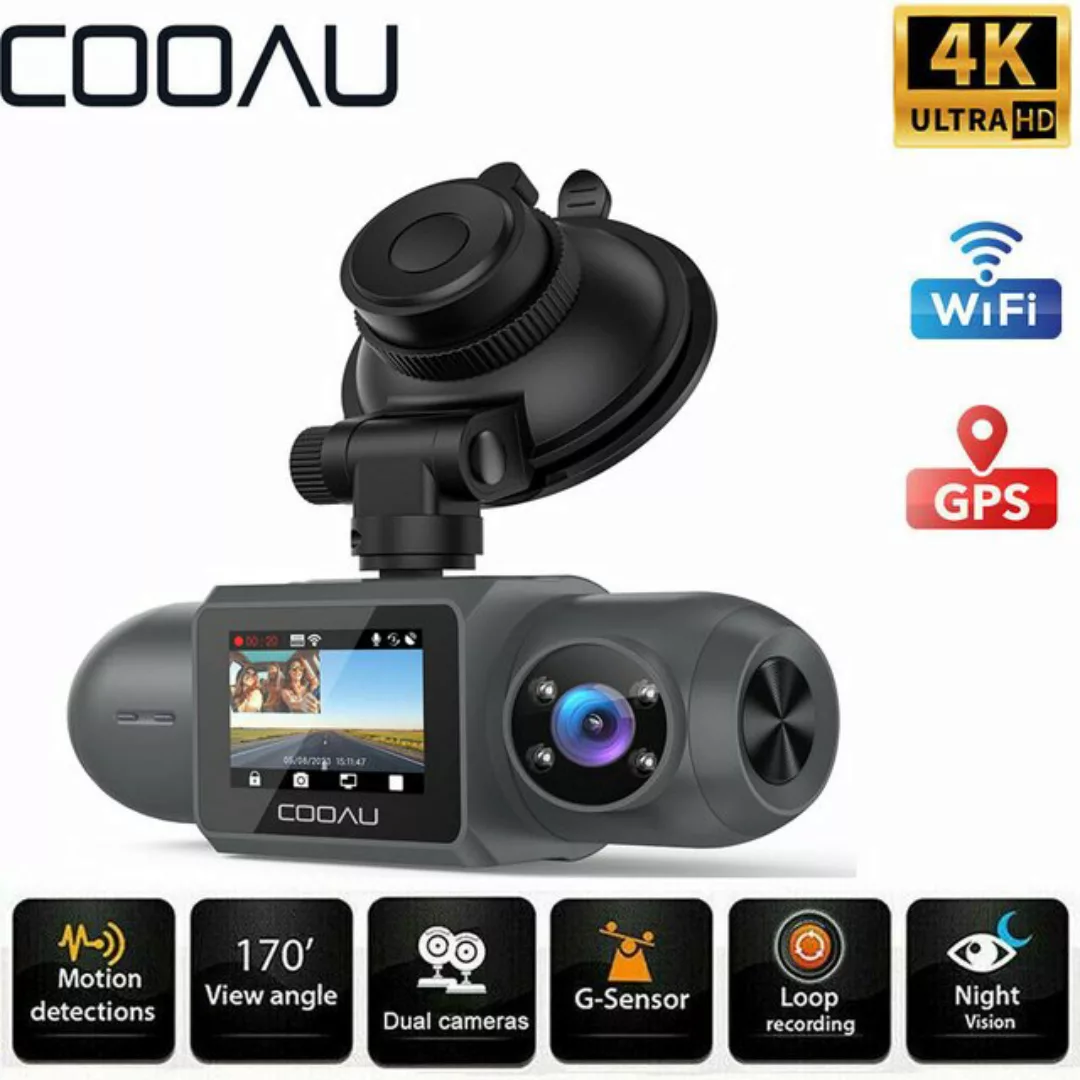 COOAU Dashcam Auto 4K+1440P+1080P Autokamera mit 1.5 TFT LCD HD Bildschirm günstig online kaufen