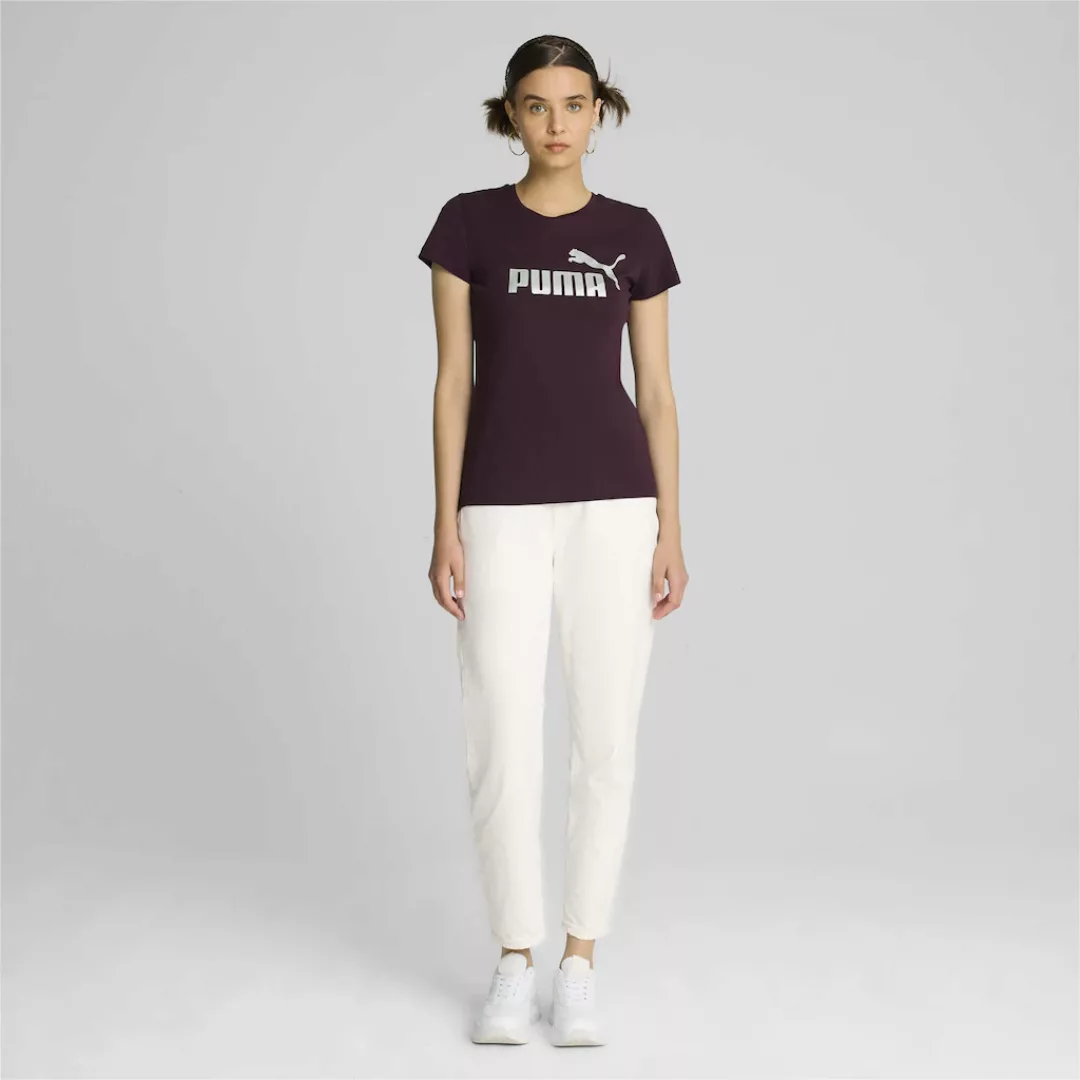 PUMA T-Shirt "Essentials+ Metallic Logo T-Shirt Damen" günstig online kaufen