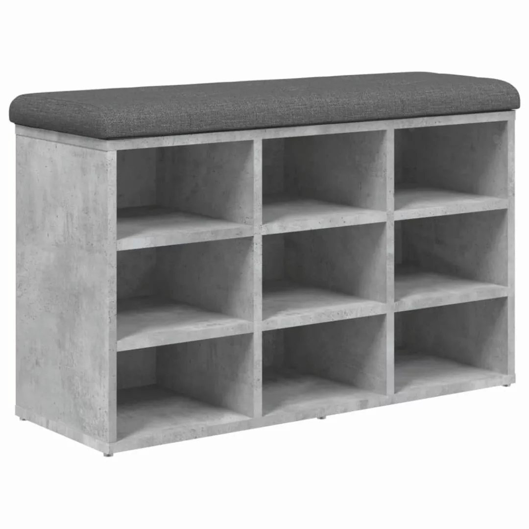 vidaXL Sitzbank Schuhbank Betongrau 82x32x50 cm günstig online kaufen
