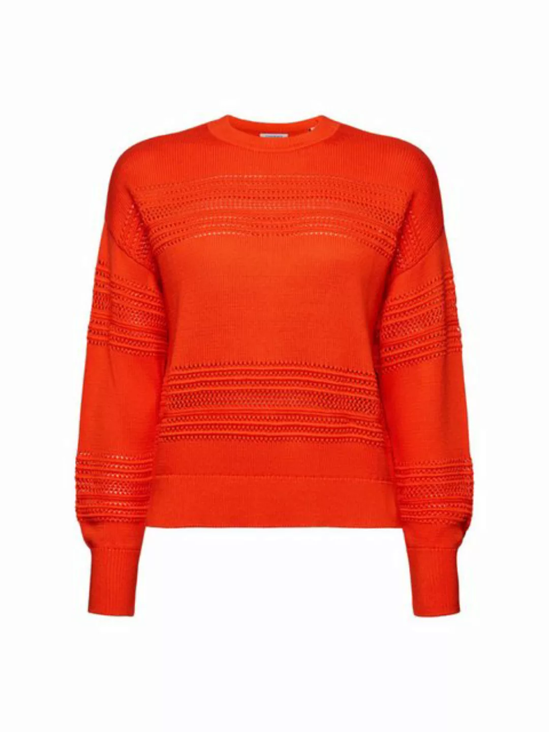Esprit Rundhalspullover Pullover im Lochstrick günstig online kaufen