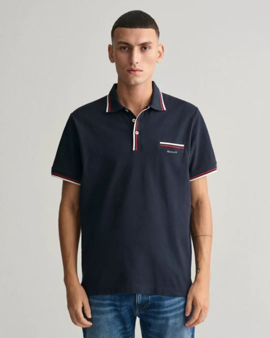 Gant Poloshirt 2-COL TIPPING SS PIQUE POLO mit Randstreifen in 2 Farben am günstig online kaufen