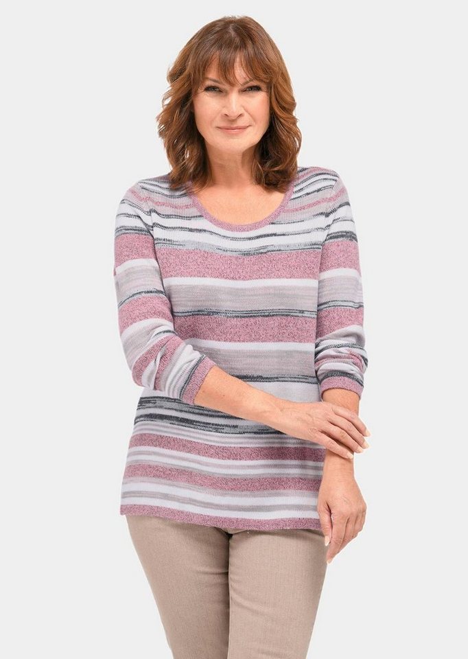 GOLDNER Strickpullover Kombistarker Multicolor-Ringelpullover günstig online kaufen