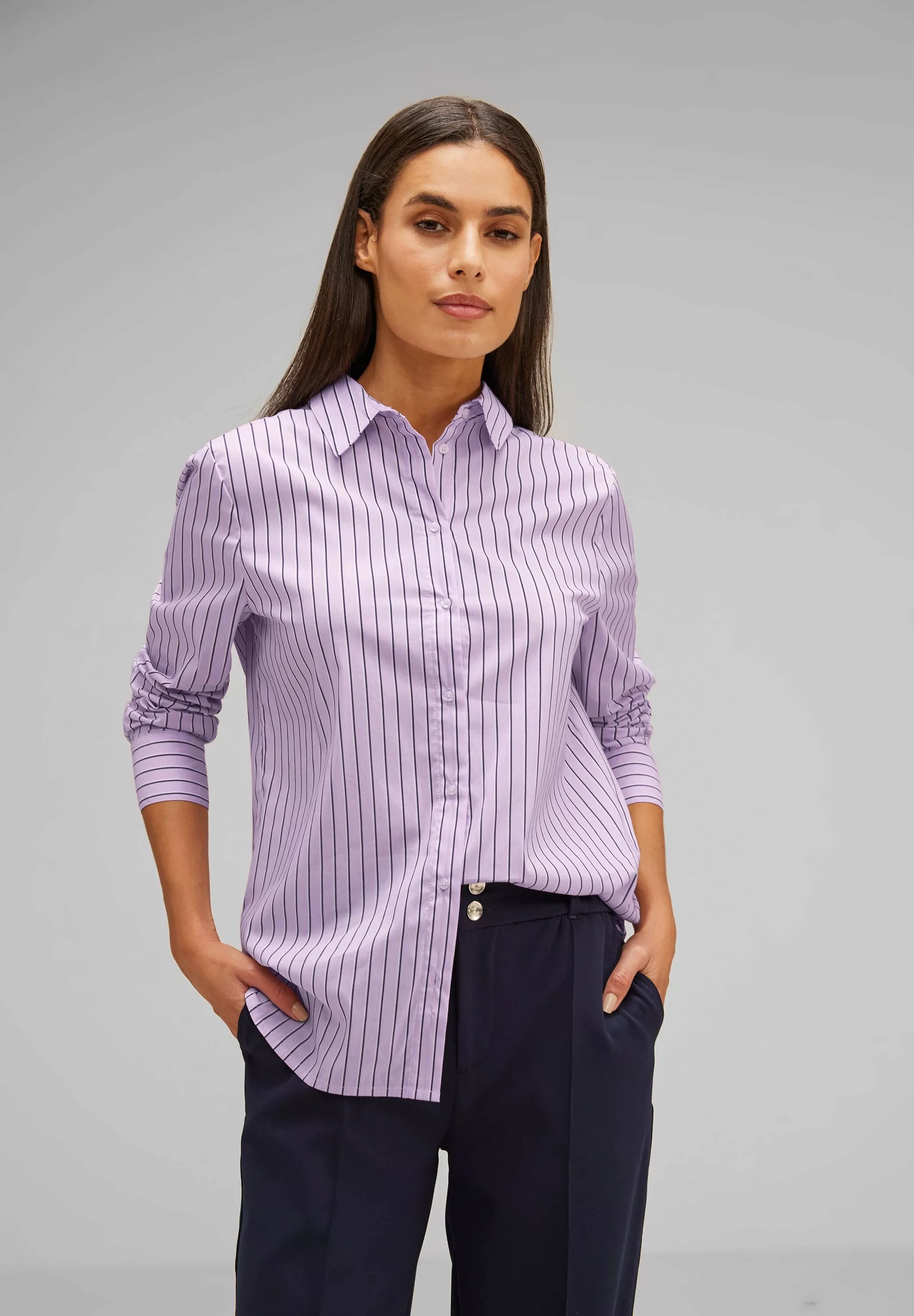 STREET ONE Longbluse "Office Streifenbluse LTD QR Striped office blouse" günstig online kaufen