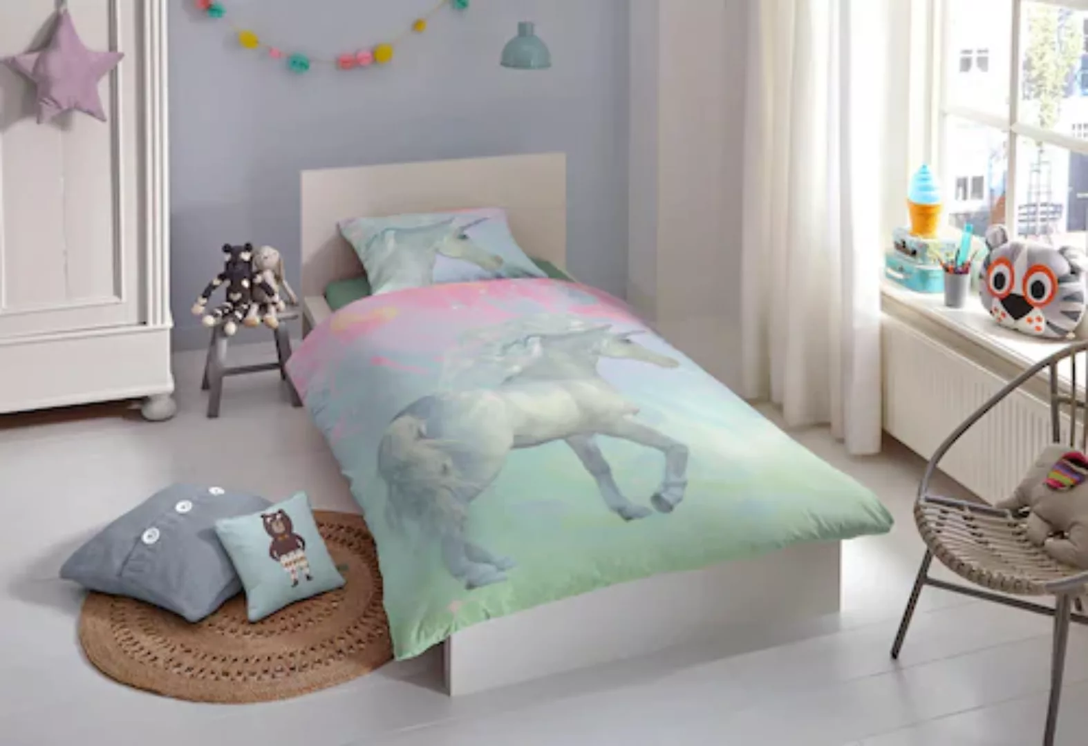 good morning Kinderbettwäsche »Unicorn«, (2 tlg.) günstig online kaufen