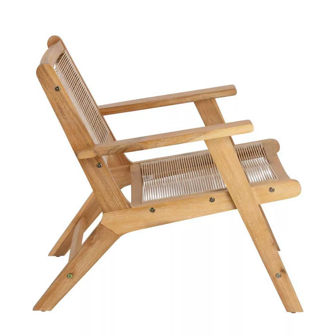 Holz Sessel aus Kunstrattan Akazie günstig online kaufen