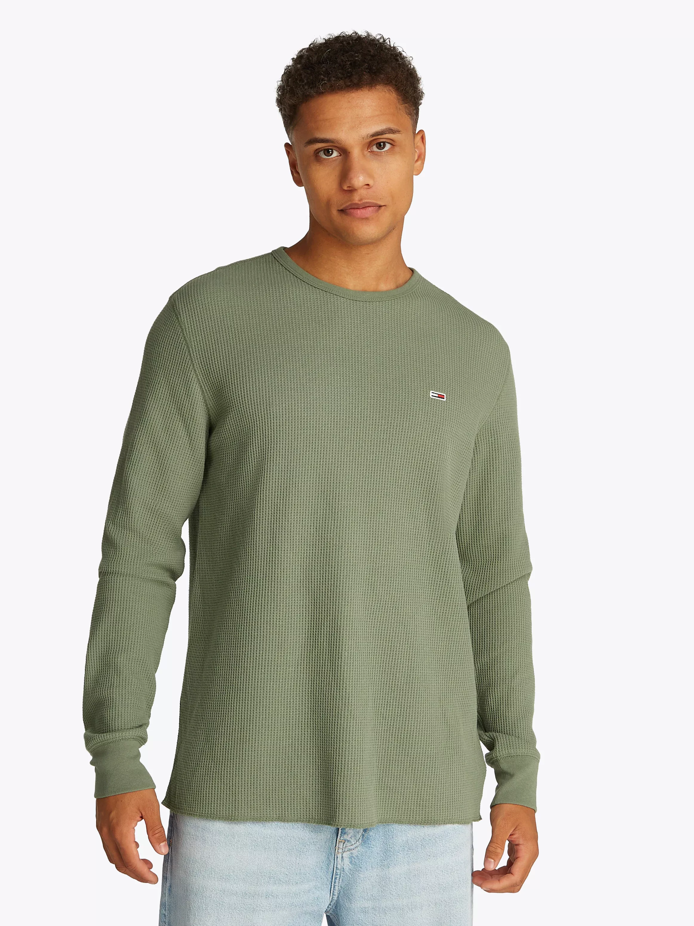 Tommy Jeans Langarmshirt "TJM SLIM WAFFLE L/S TEE EXT", mit Waffelstruktur günstig online kaufen