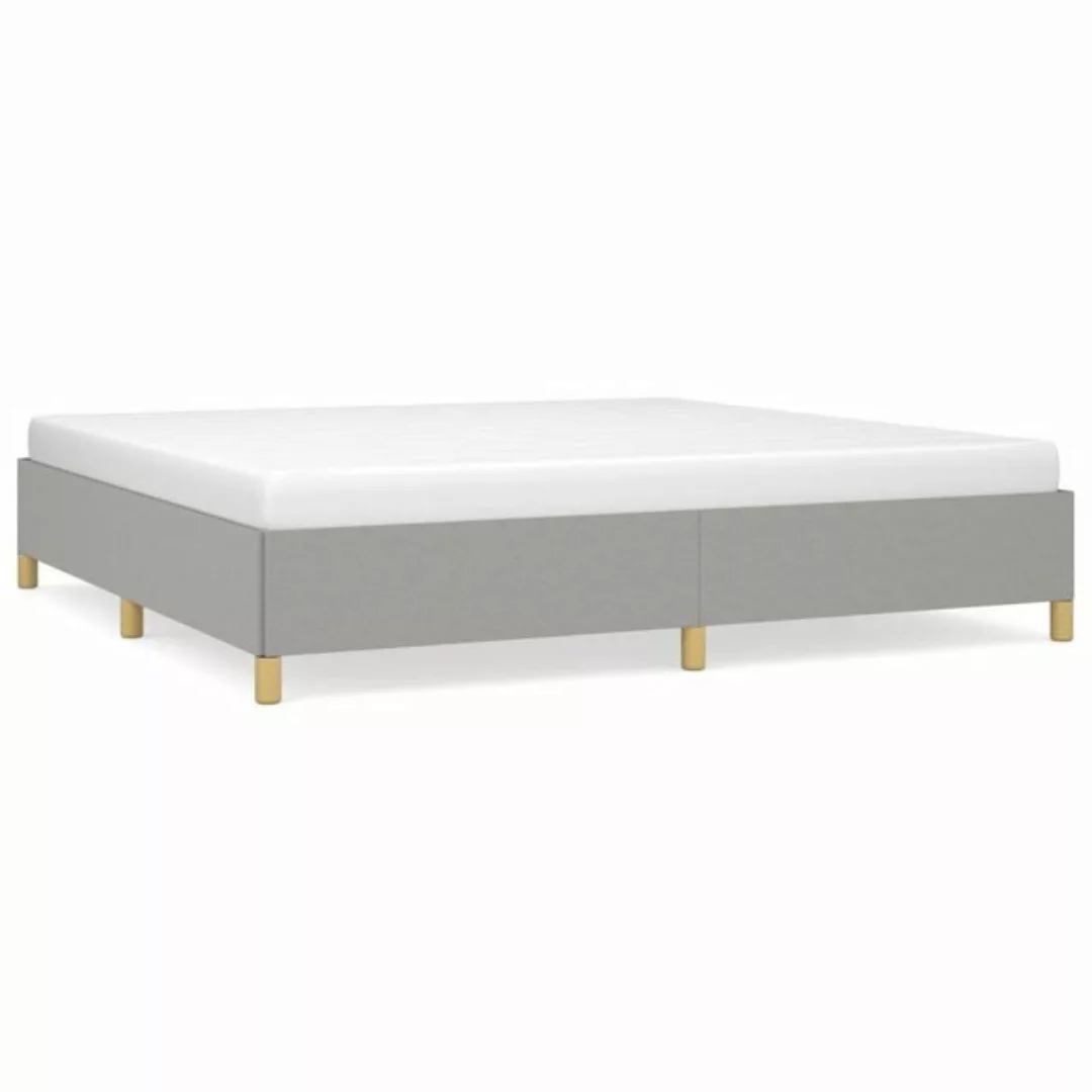 furnicato Bett Bettgestell Hellgrau 200x200 cm Stoff günstig online kaufen