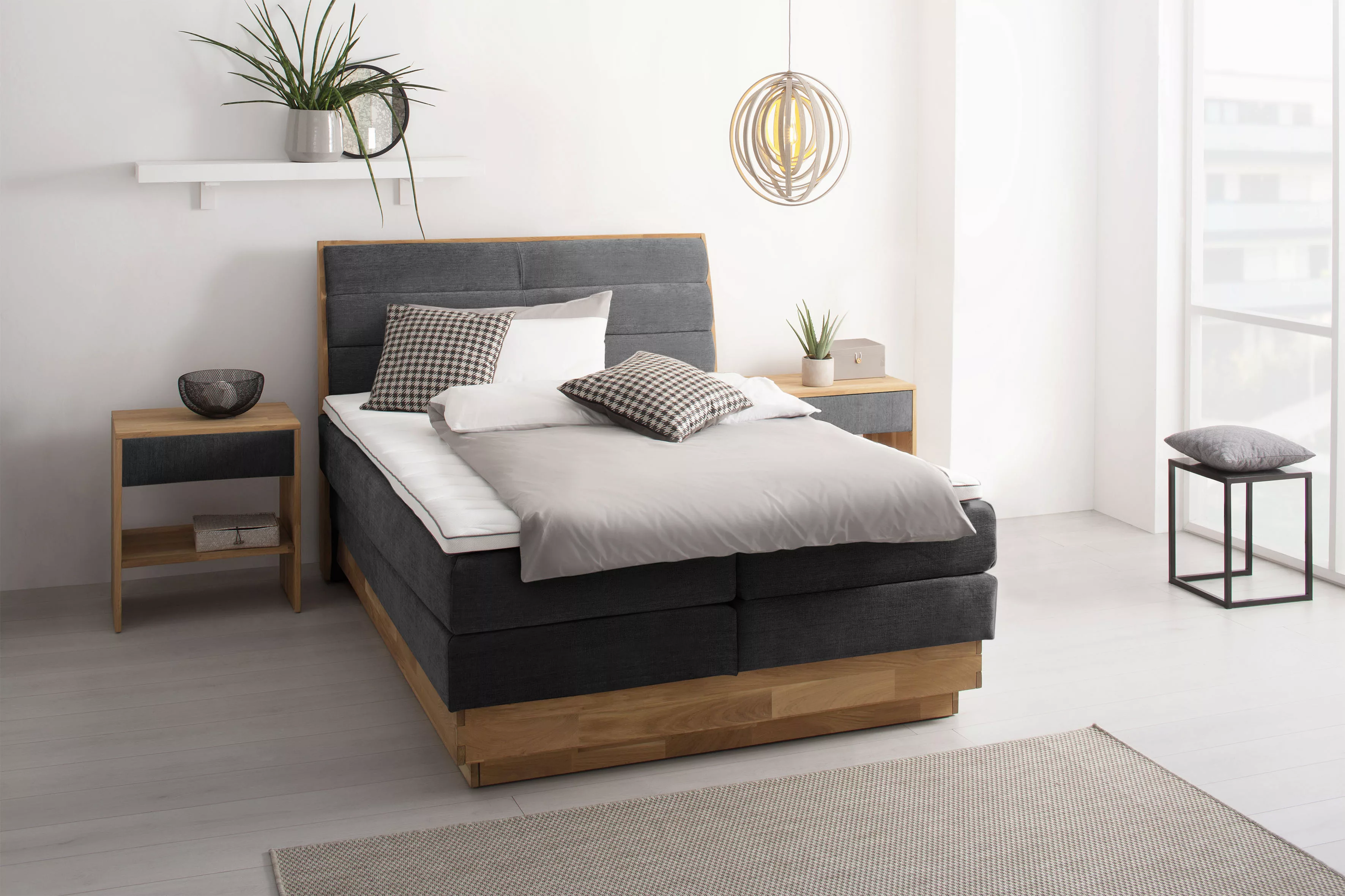 OTTO products Boxspringbett, LED-Beleuchtung, mit zertifizierten, recycelte günstig online kaufen