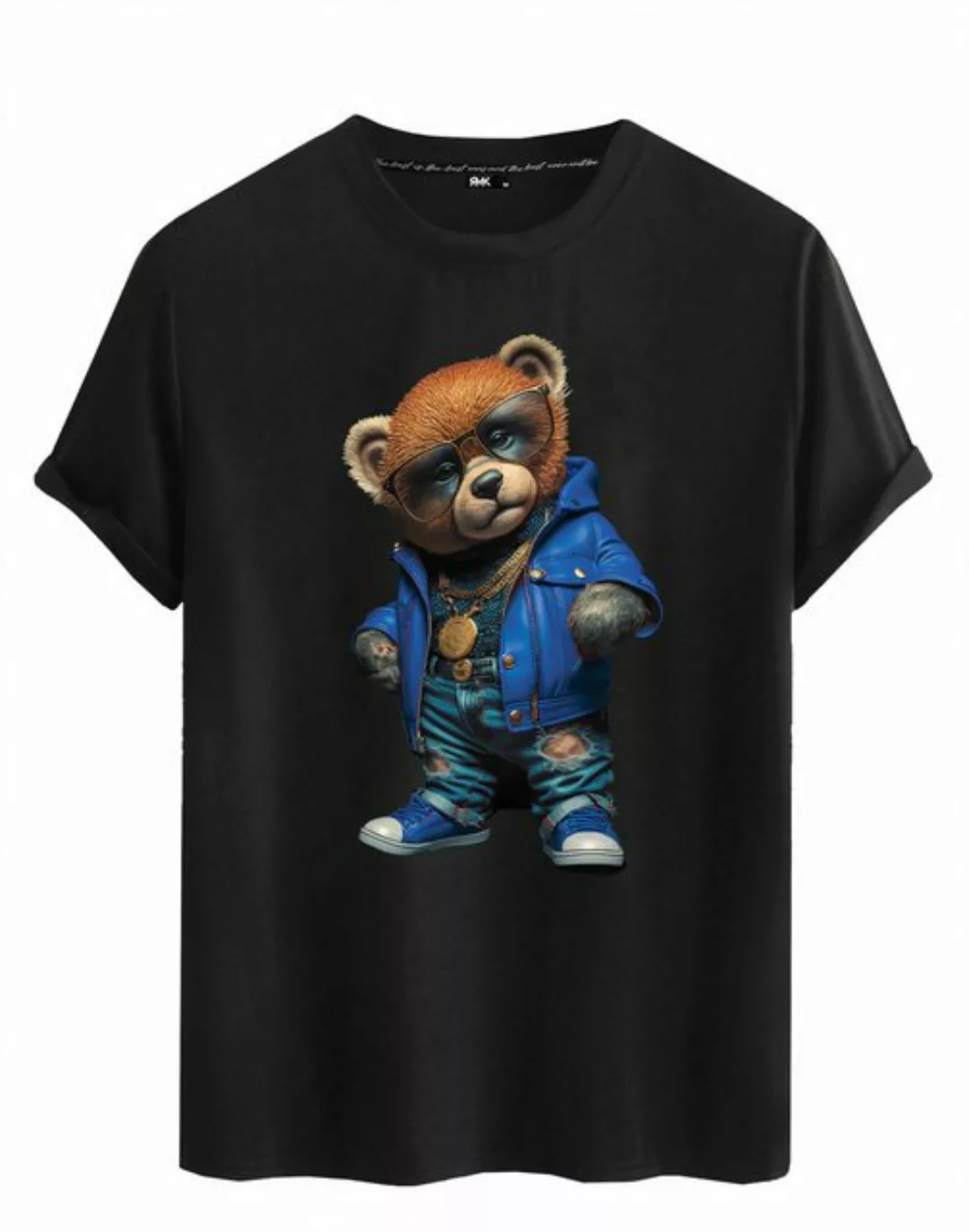 RMK T-Shirt Herren Shirt Sommer Teddybär Bär Bear aus Baumwolle günstig online kaufen