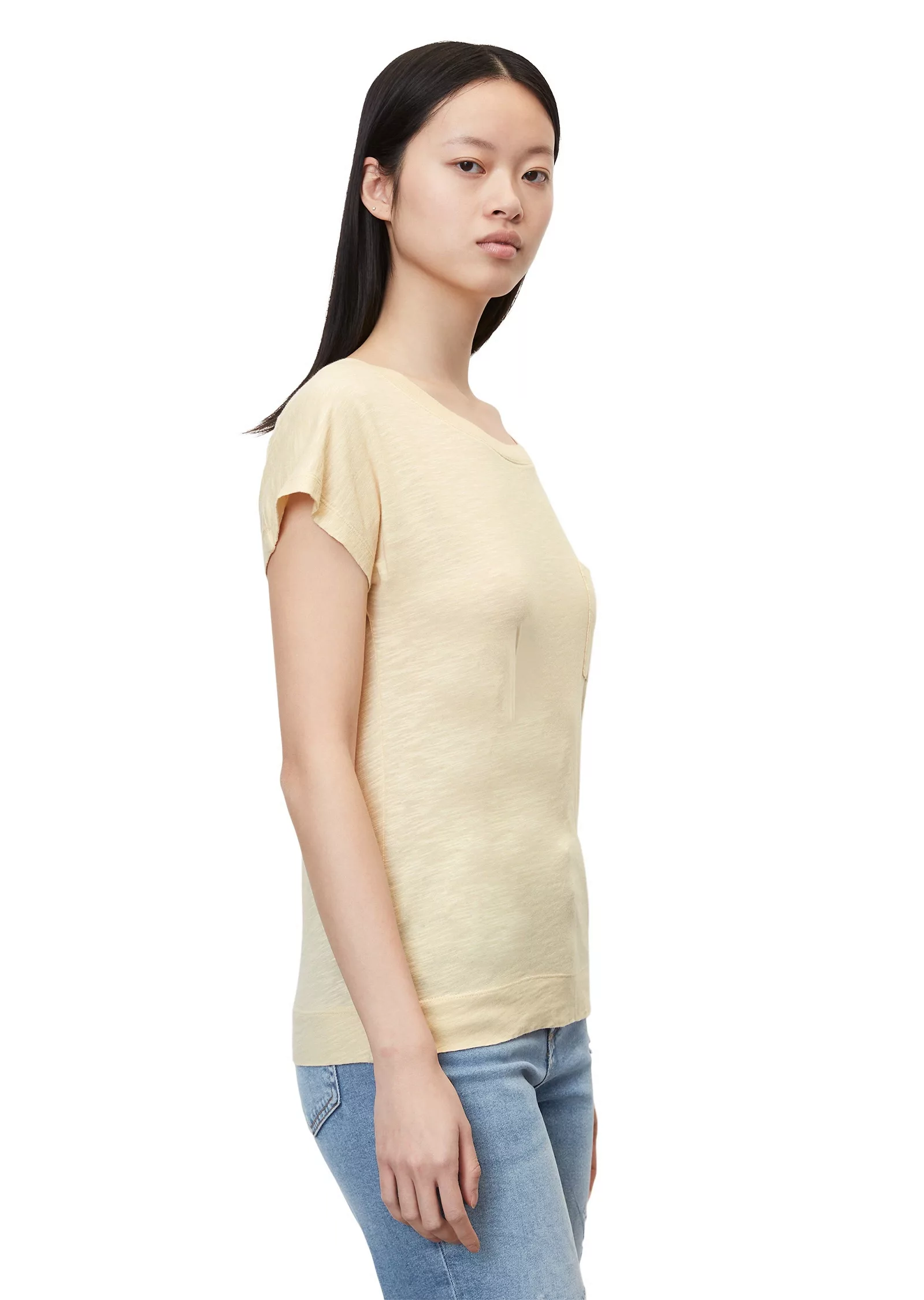 Marc OPolo T-Shirt "aus Baumwolle-Viskose-Mix" günstig online kaufen