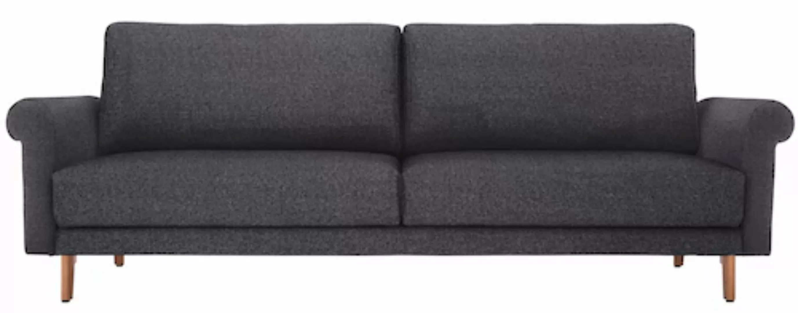 hülsta sofa 3-Sitzer »hs.450«, modern Landhaus, Breite 208 cm, Füße in Nuss günstig online kaufen
