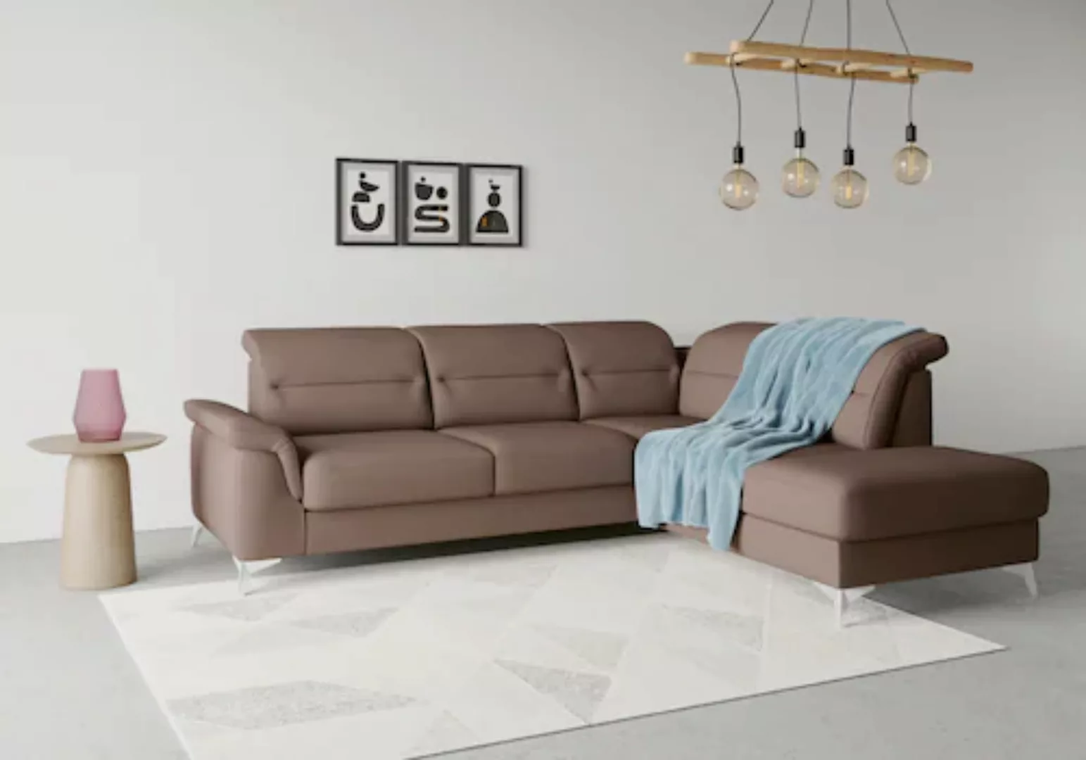 sit&more Ecksofa "Sinatra L-Form", mit Ottomane, optional mit Kopfteilverst günstig online kaufen