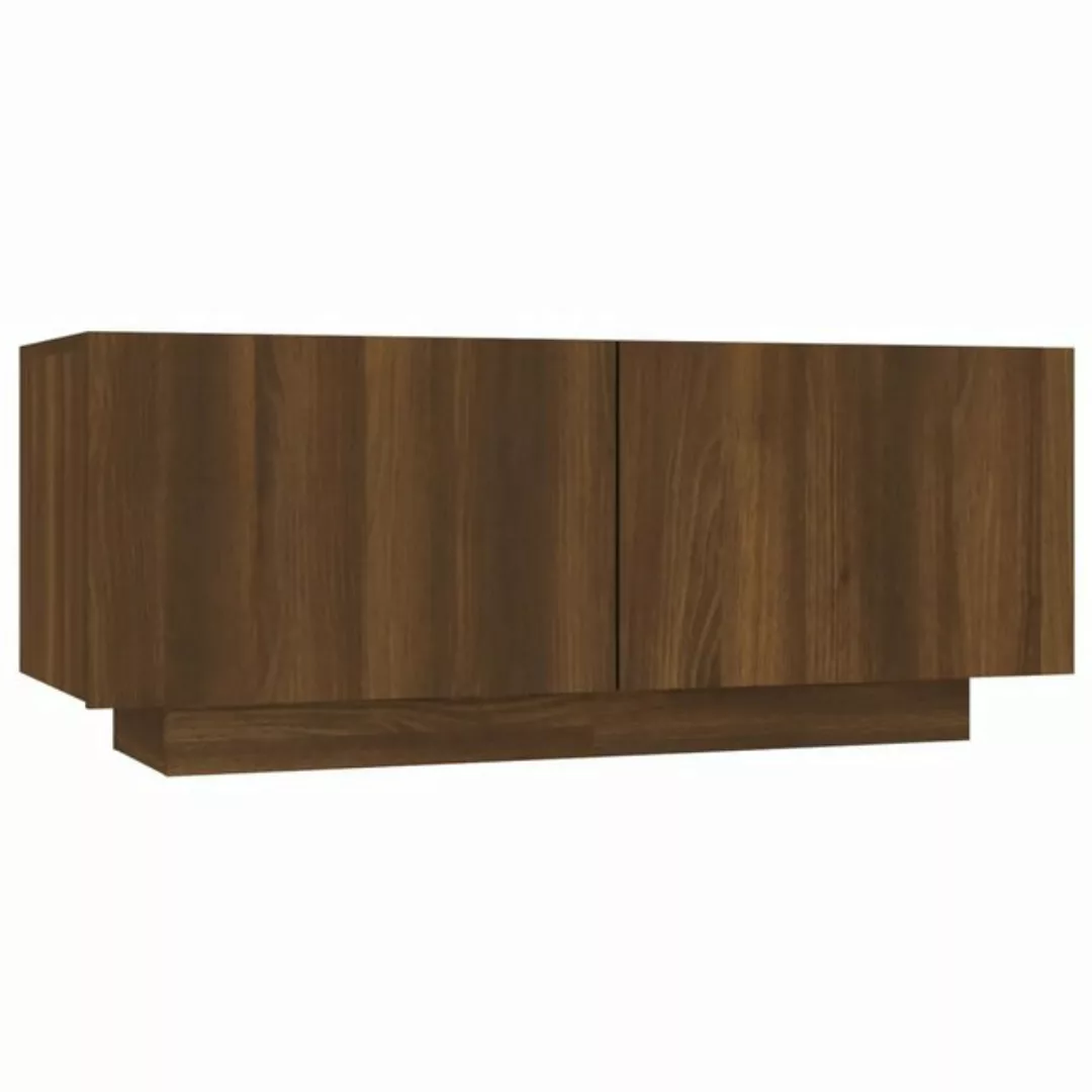 vidaXL TV-Schrank TV-Board Braun Eichen-Optik 100x35x40 cm Holzwerkstoff günstig online kaufen