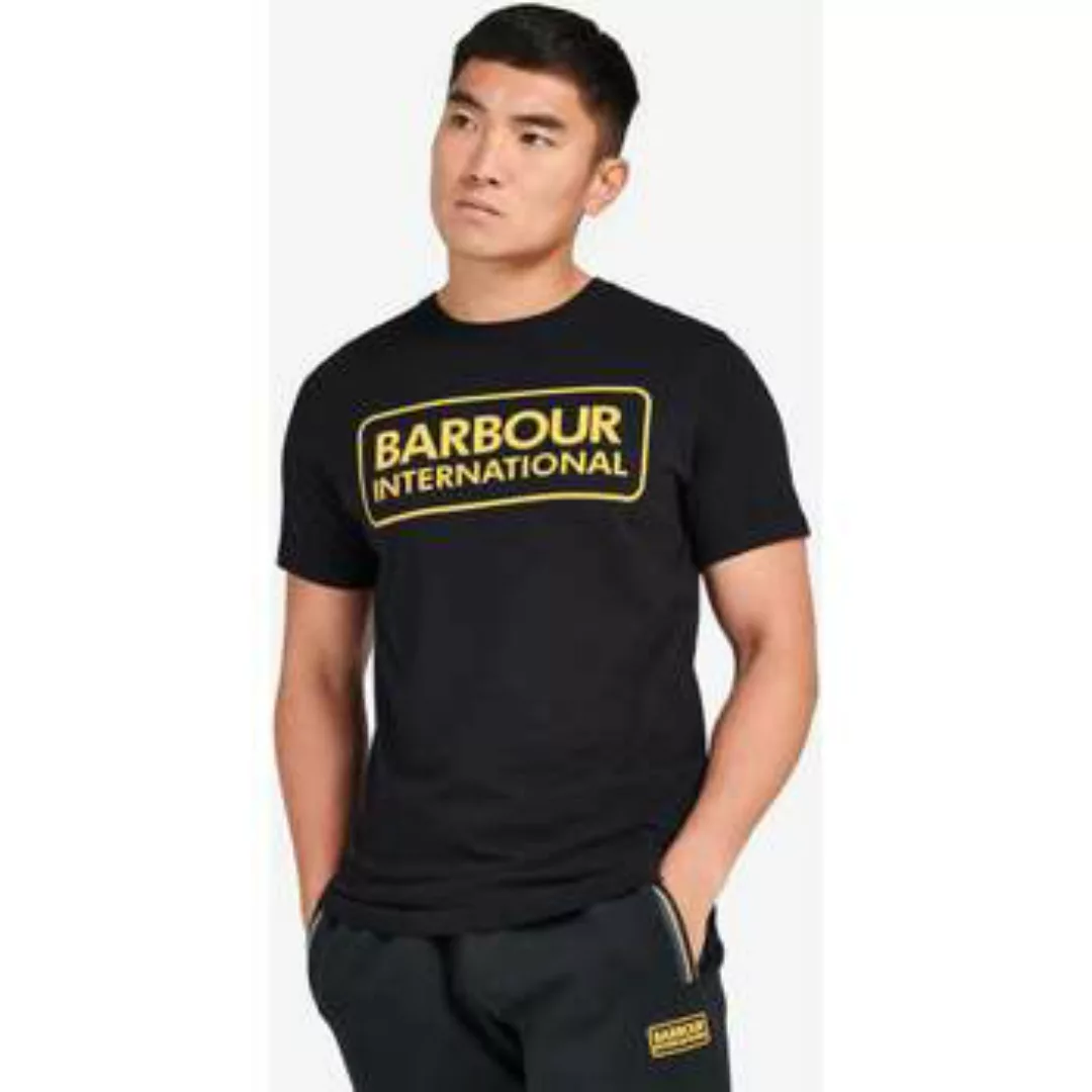 Barbour  T-Shirts & Poloshirts Essential large logo tee - black pewter günstig online kaufen