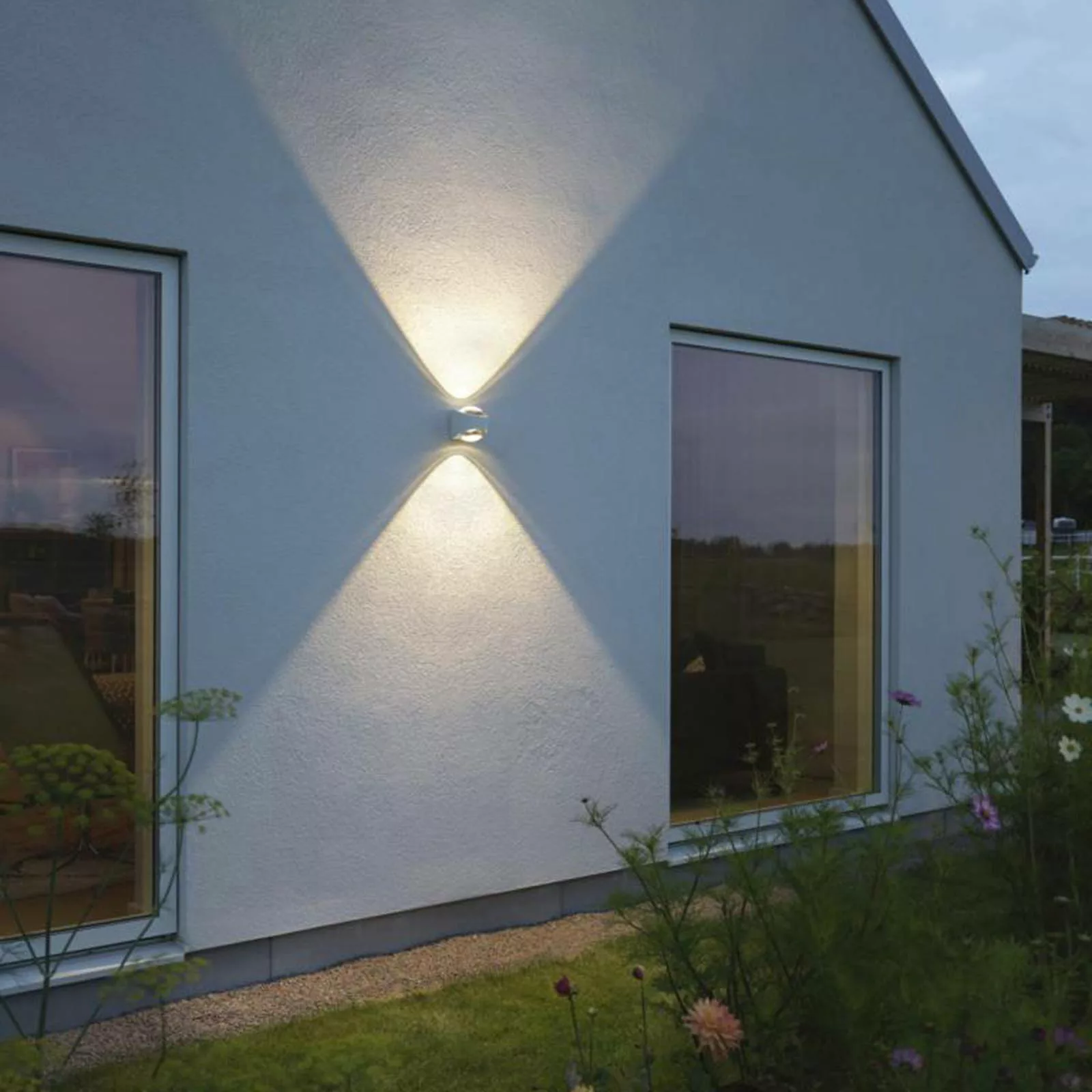 LED Wandleuchte Bitonto in Weiß 2x 5W 1250lm IP54 günstig online kaufen