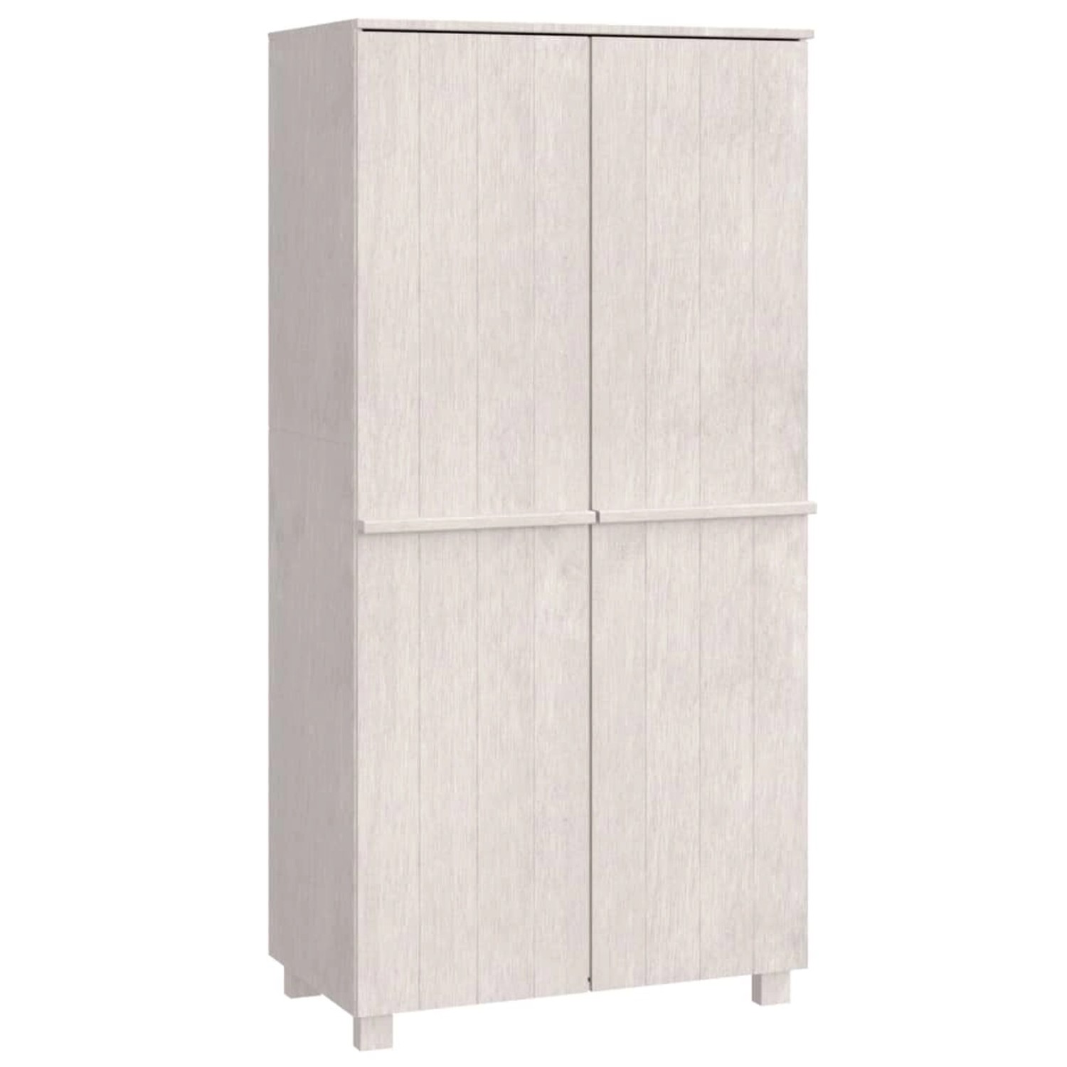 vidaXL Kleiderschrank HAMAR Weiß 89x50x180 cm Massivholz Kiefer günstig online kaufen