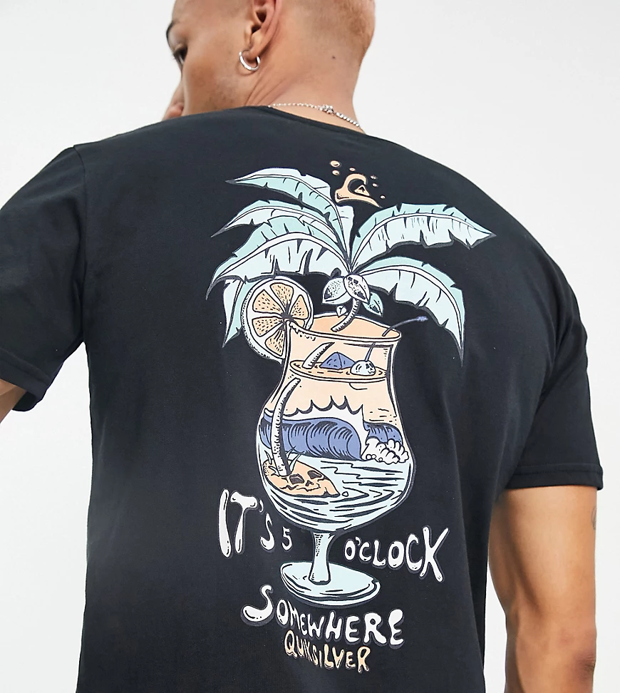 Quiksilver – Lullaby Beach – T-Shirt in Schwarz, exklusiv bei ASOS günstig online kaufen