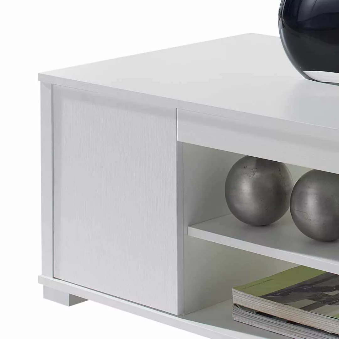 Wohnzimmer Couchtisch in Weiß Tischplatte hochklappbar günstig online kaufen