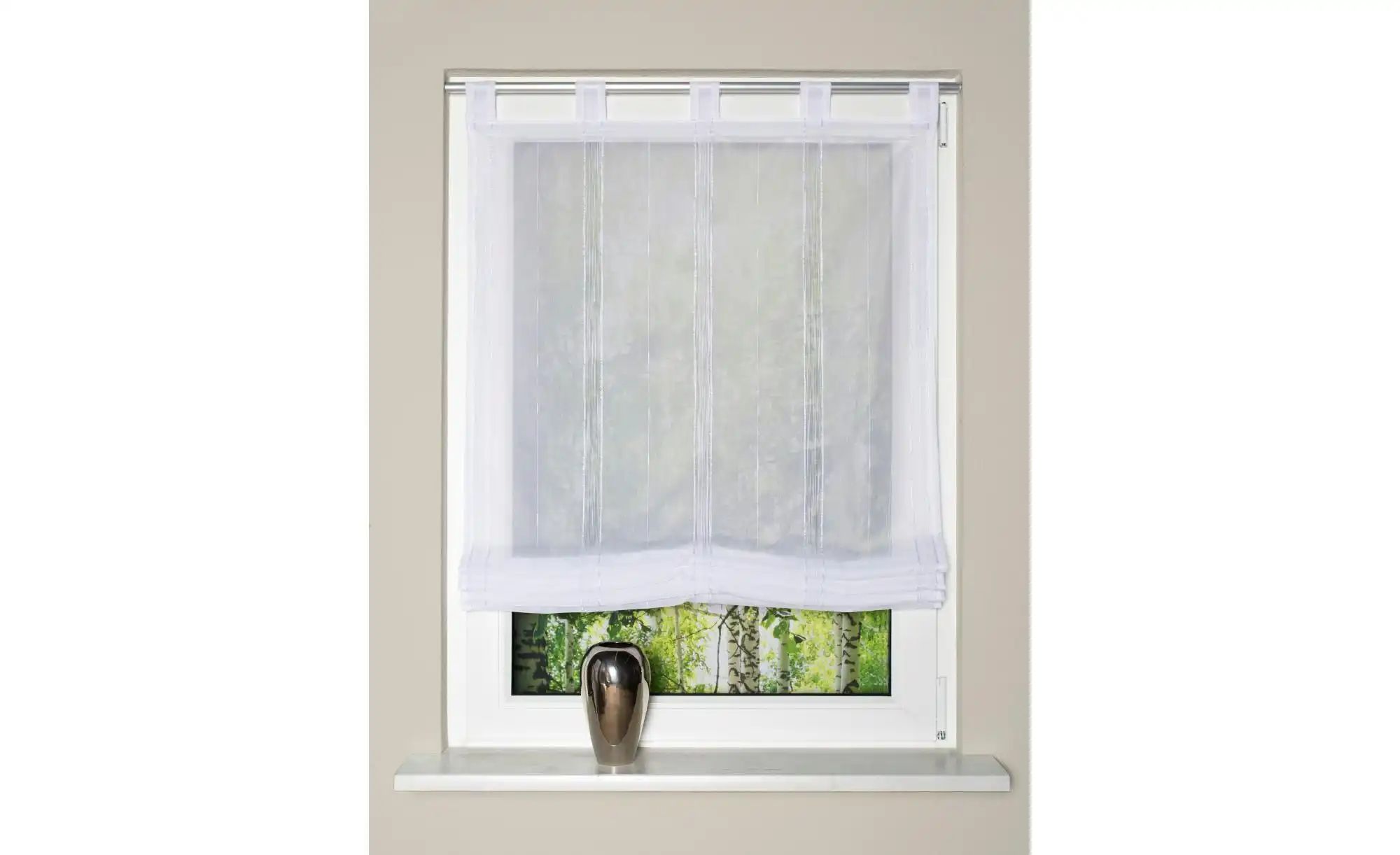 HOME Wohnideen Raffrollo   ¦ weiß ¦ Maße (cm): B: 120 H: 140 Gardinen & Rol günstig online kaufen