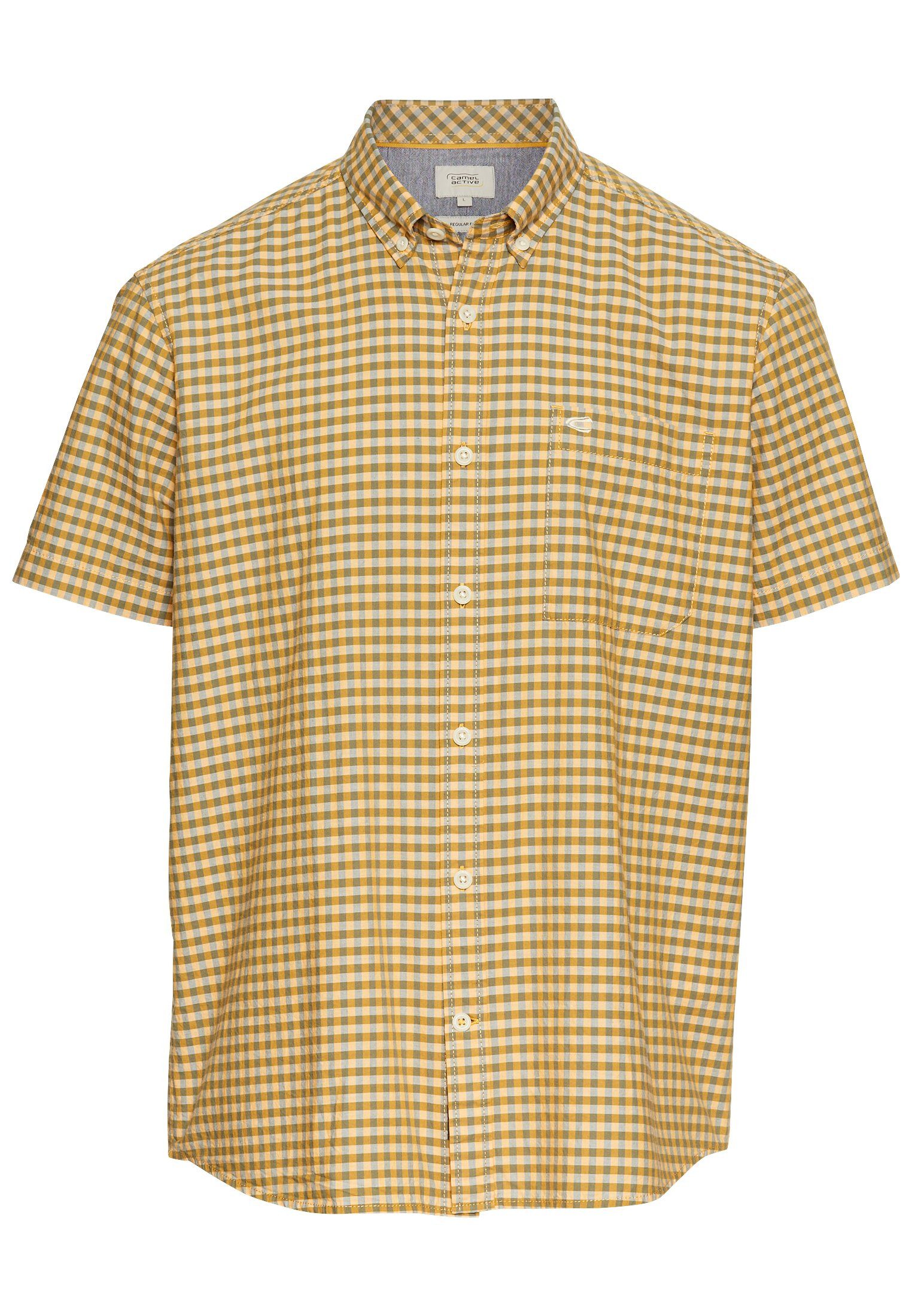 camel active Kurzarmhemd, mit Button-Down-Kragen und Brusttasche günstig online kaufen