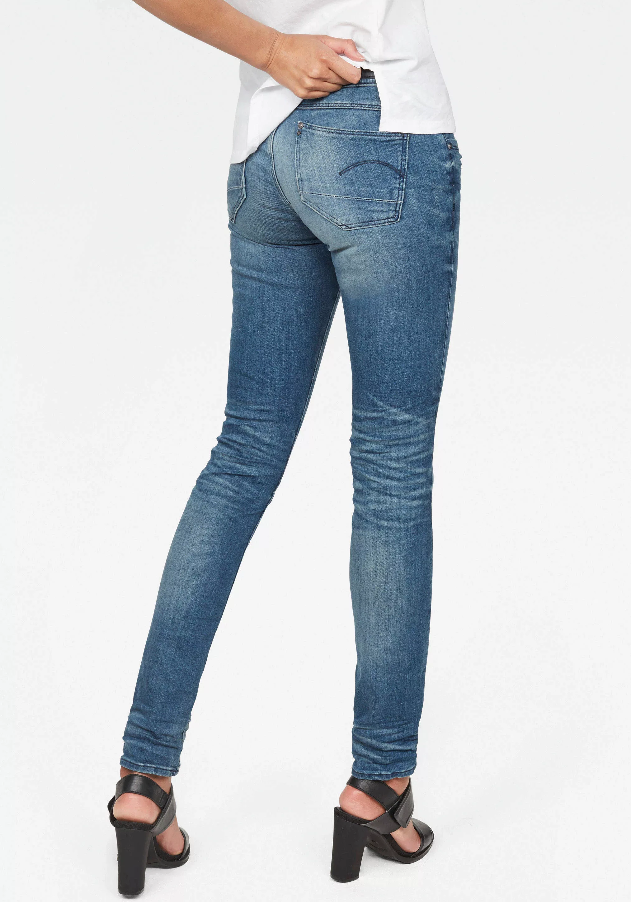 G-star Lynn Mid Waist Skinny Jeans 27 Medium Aged günstig online kaufen