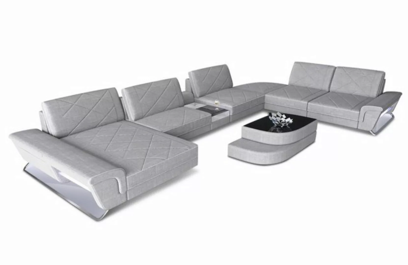 Sofa Dreams Wohnlandschaft Polster Stoff Sofa Couch Bari XXL U Form Stoffso günstig online kaufen