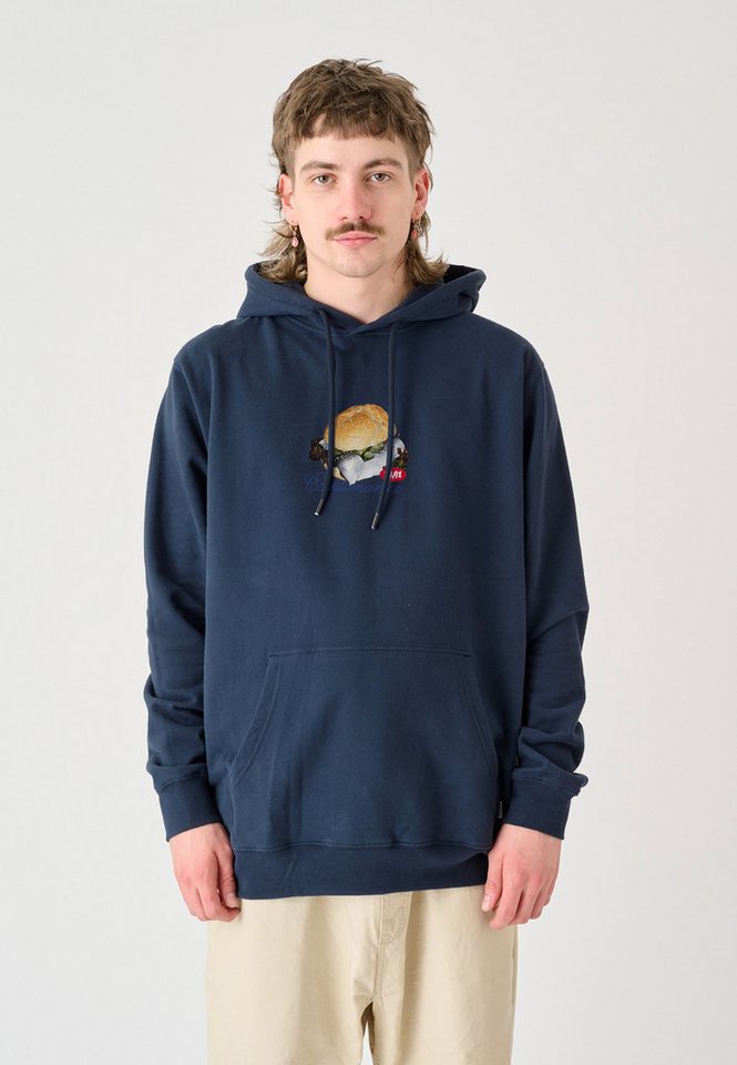 Cleptomanicx Kapuzensweatshirt Boxy Hooded WTFISH Locker geschnitten günstig online kaufen