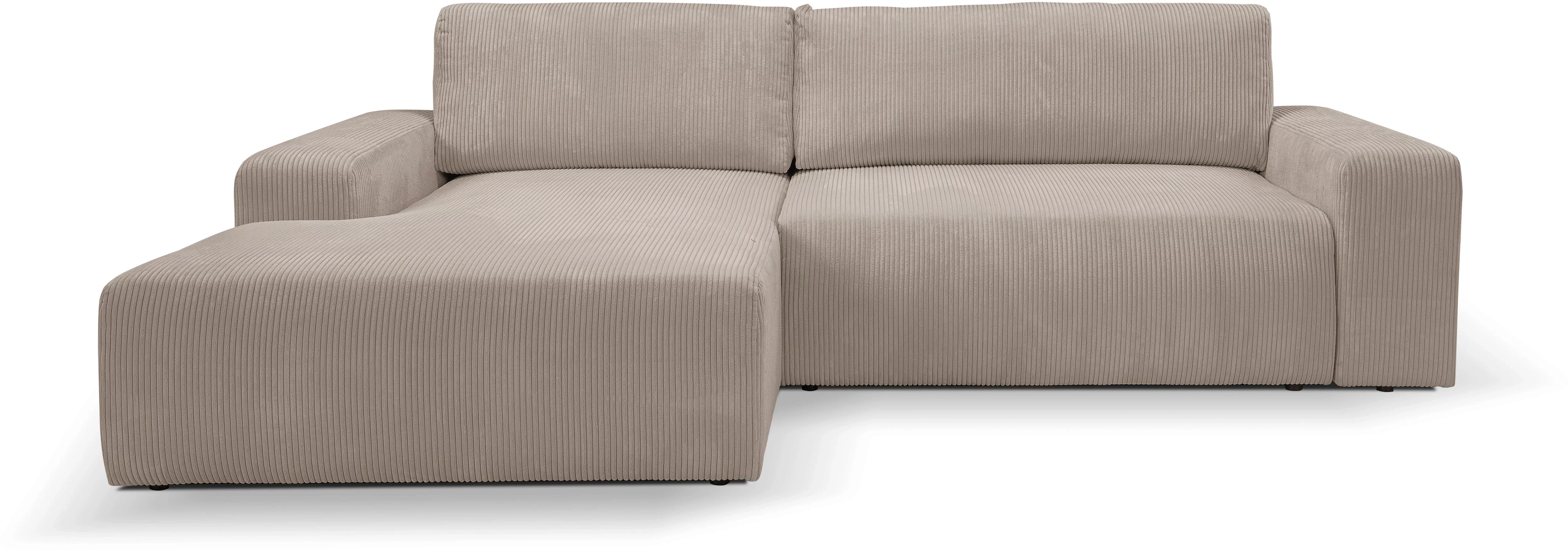 WERK2 Ecksofa "Rotterdam-L, kuschelweicher Cord oder Breitcord, L-Form, Bre günstig online kaufen