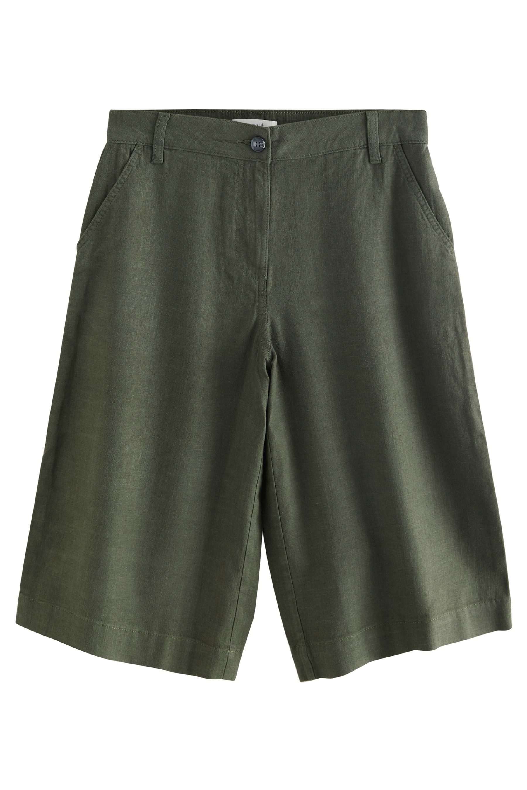 Next Shorts Lange Jeansshorts mit Leinenanteil, günstig online kaufen