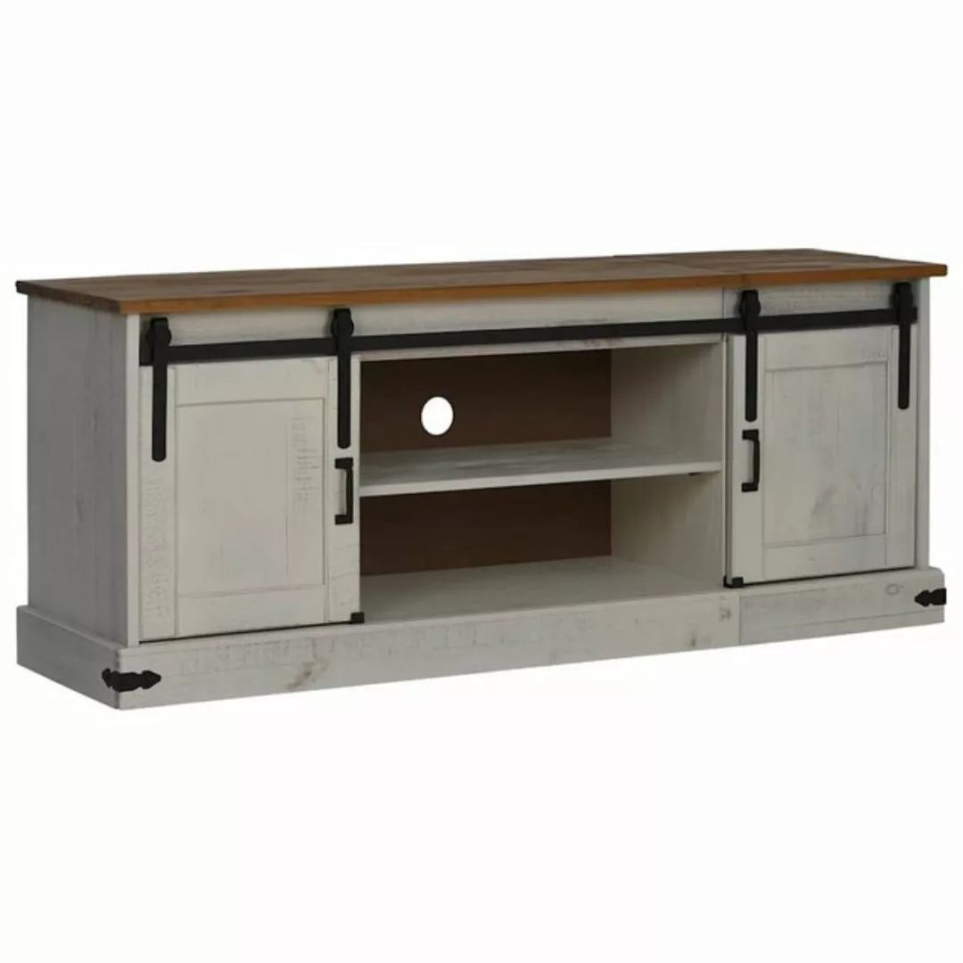 vidaXL Schrankmodule TV-Schrank HALDEN 2 Schiebetüren Schwarz 150x40x60cm M günstig online kaufen